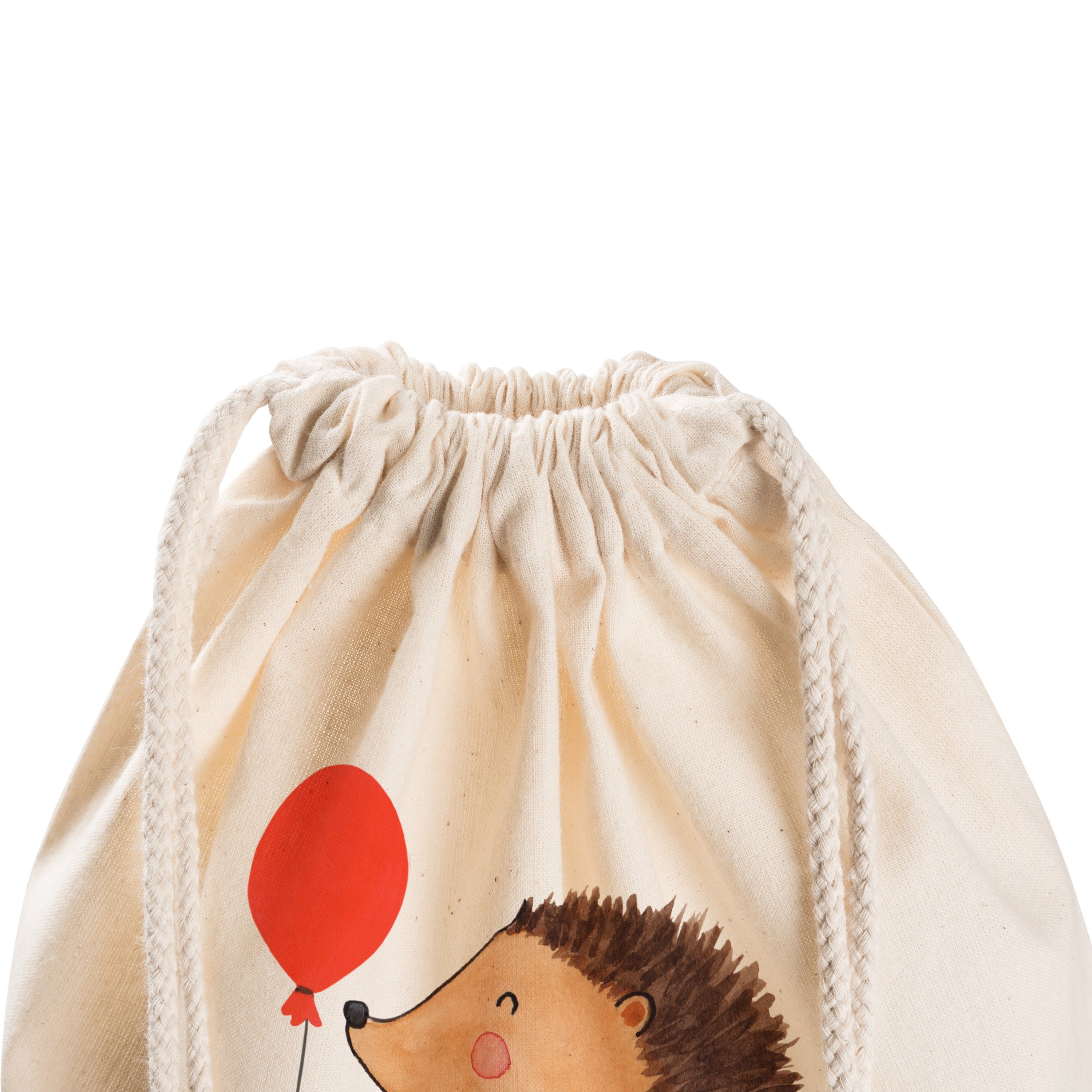 Sporttasche Panda Mrs. Tur - - & Kinder, Transparent Mr. (1-tlg) Luftballon mit Igel Sportbeutel Geschenk,