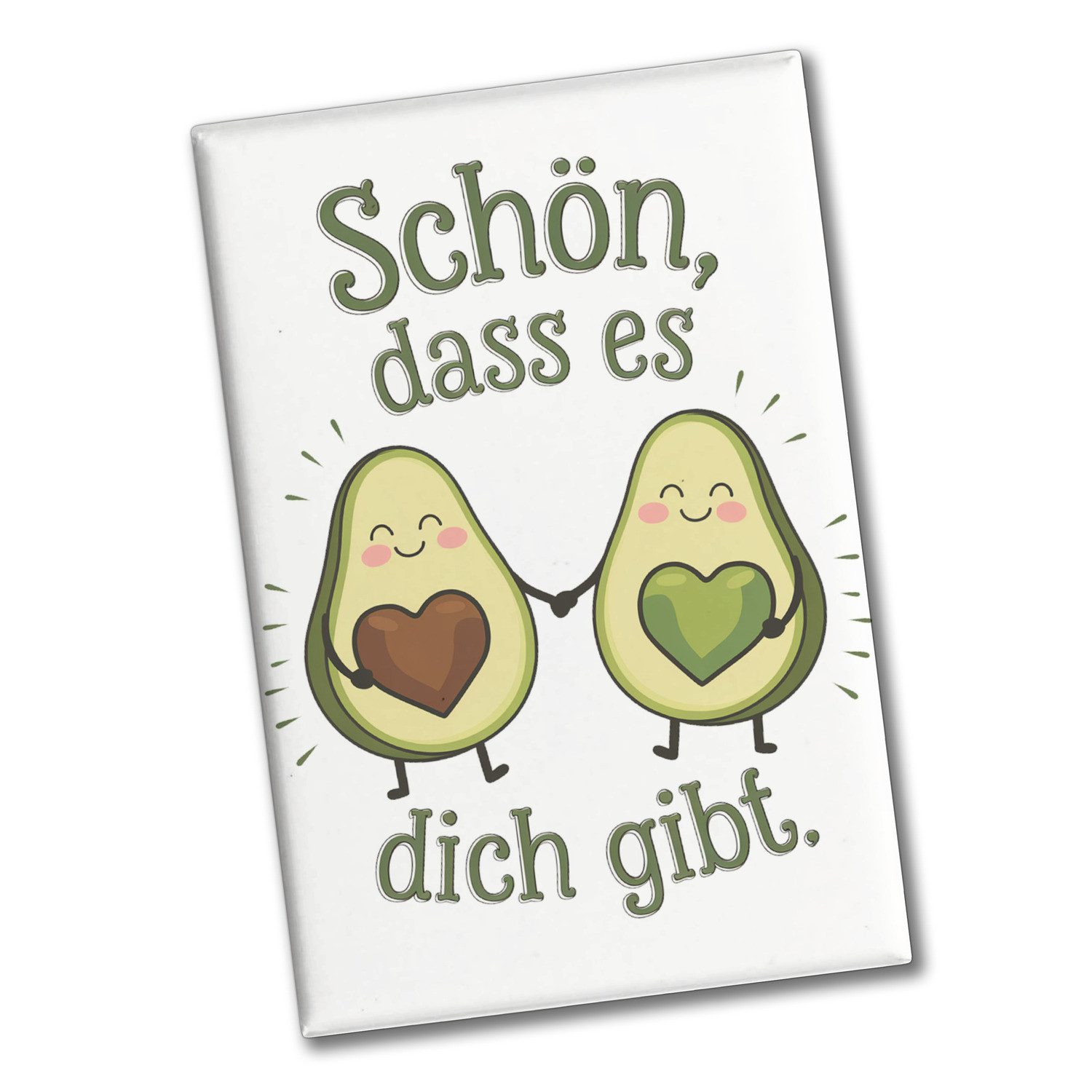 speecheese Magnet Avocado Herzkerne Souvenir Souvenir Magnet Schön dass es Dich gibt