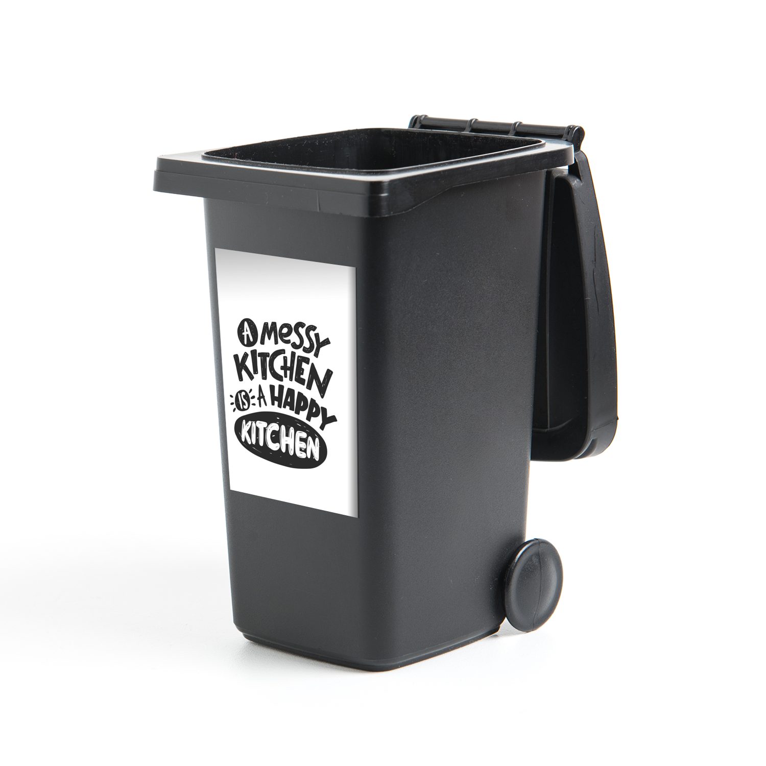 MuchoWow Wandsticker Kochen - Zitate - (1 Abfalbehälter Mülleimer-aufkleber, Mülltonne, St), Container, Sticker, Küche