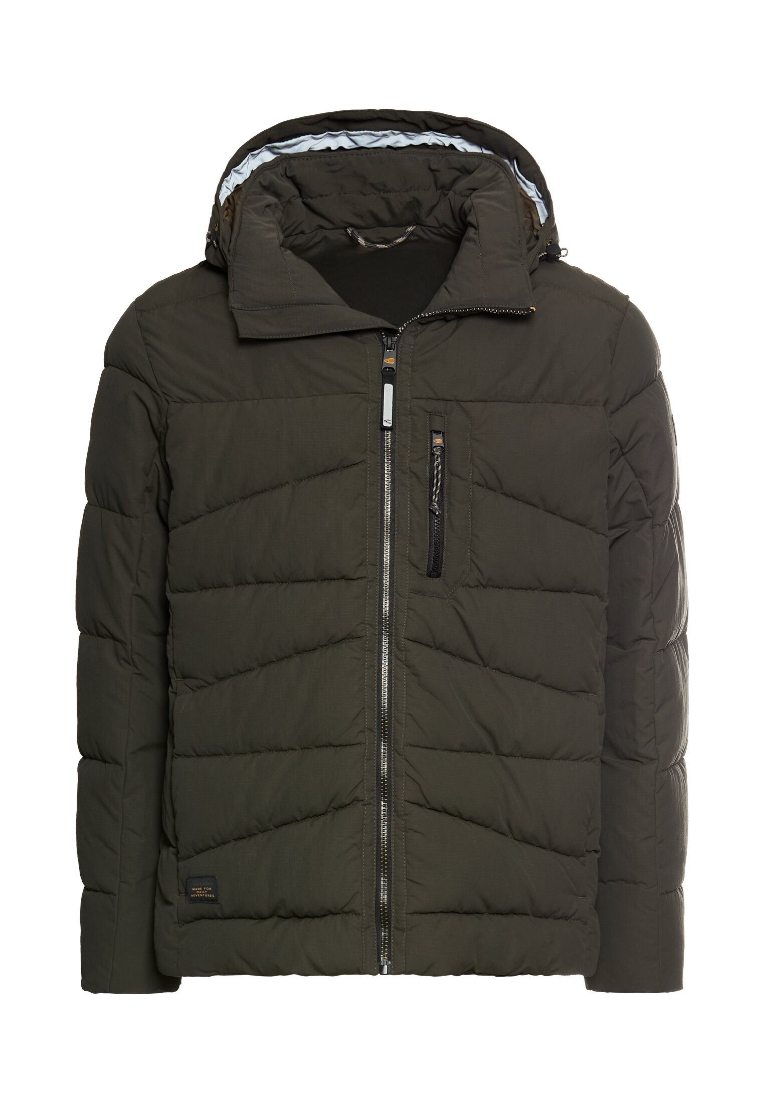 Winterjacke mit abnehmbarer Kapuze Langarm