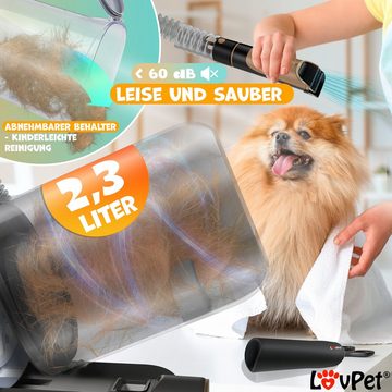 Lovpet Hundeschermaschine, mit Staubsauger Leise Schermaschine AKKU