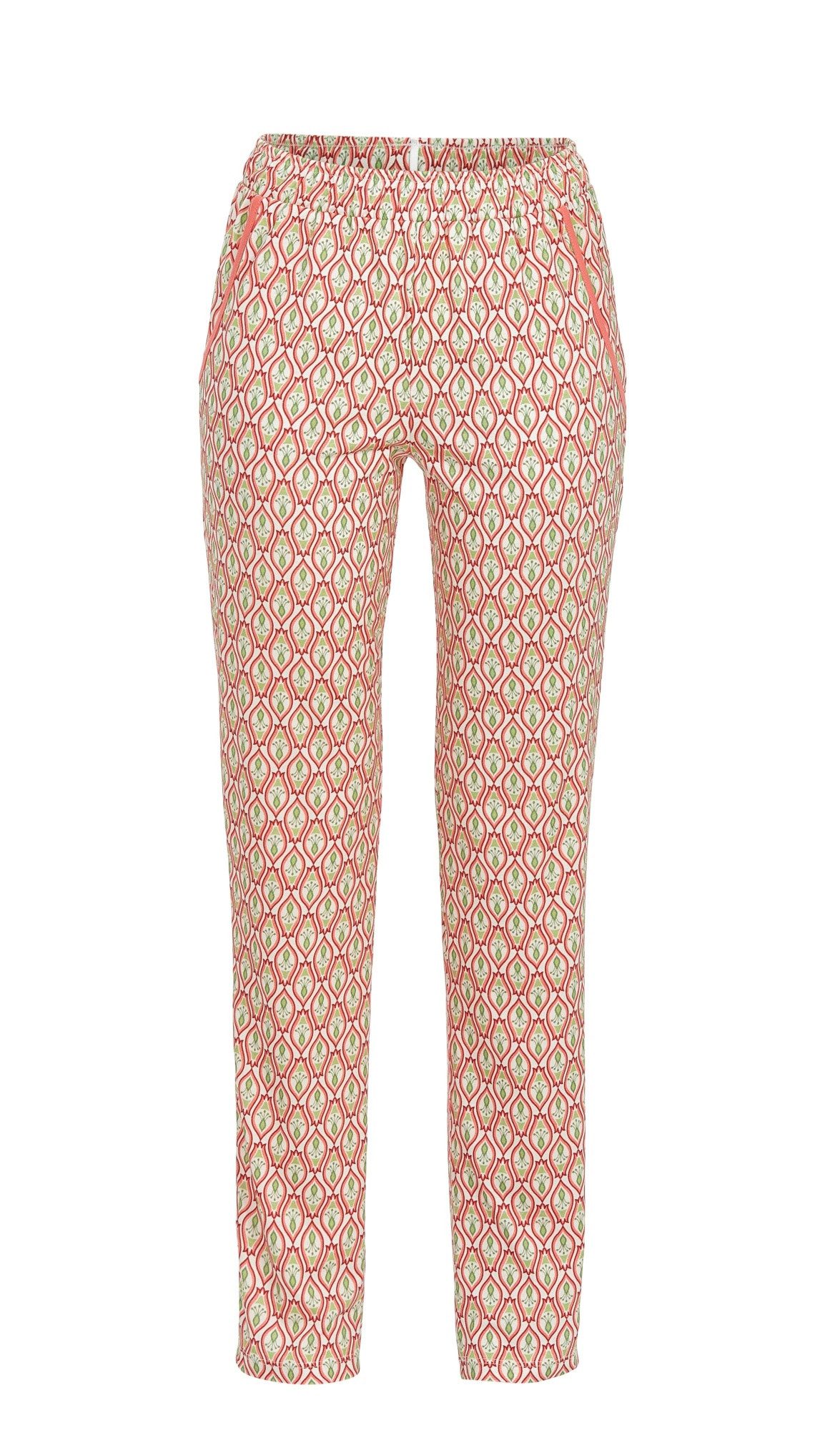 Pyjamahose im floralen Ornament-Dessin und mit Seitentaschen