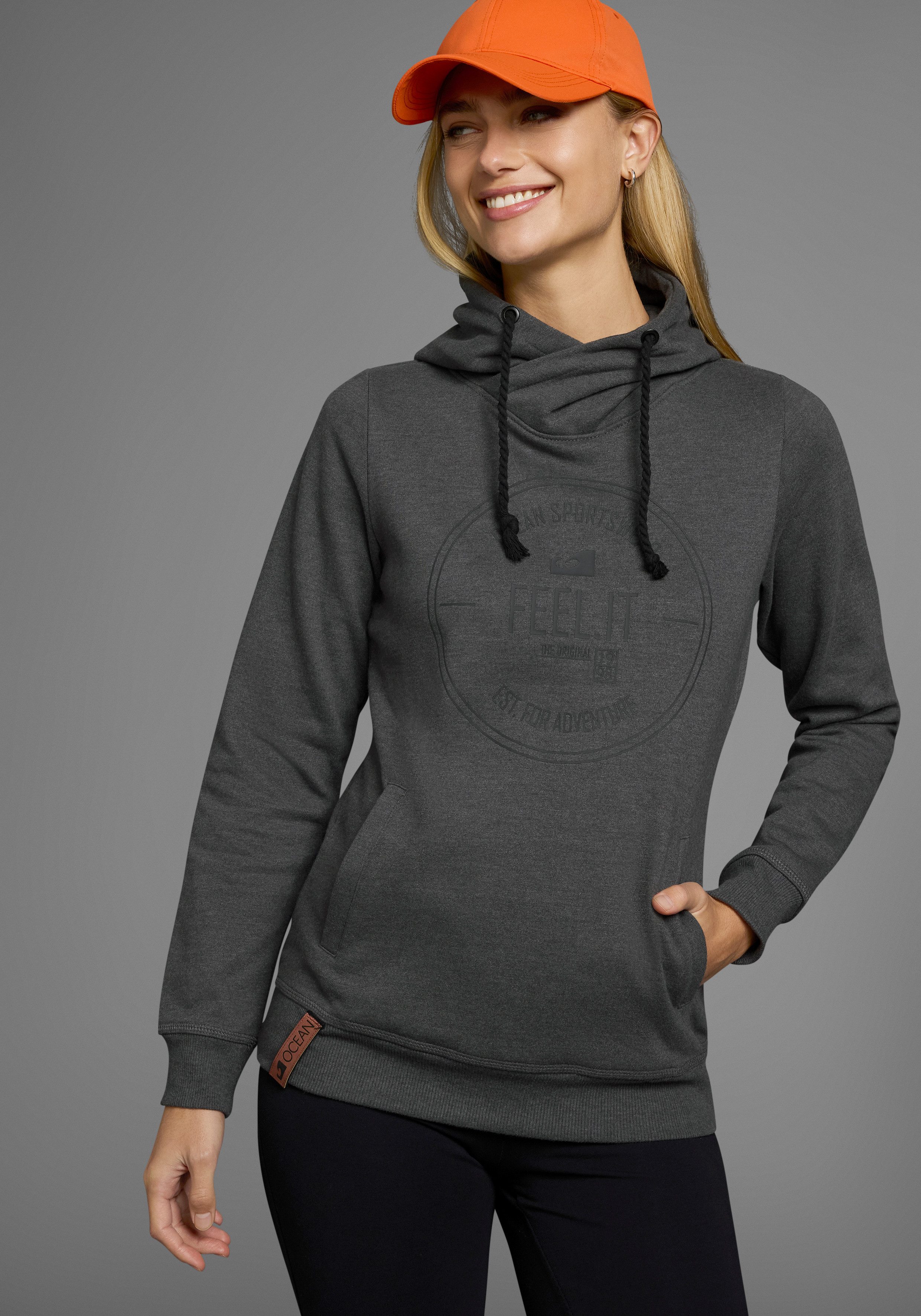 Ocean Sportswear Kapuzensweatshirt Essentials Sweatshirt Langarm, figurbetonter Schnitt, unifarben – Bild 2 von 5