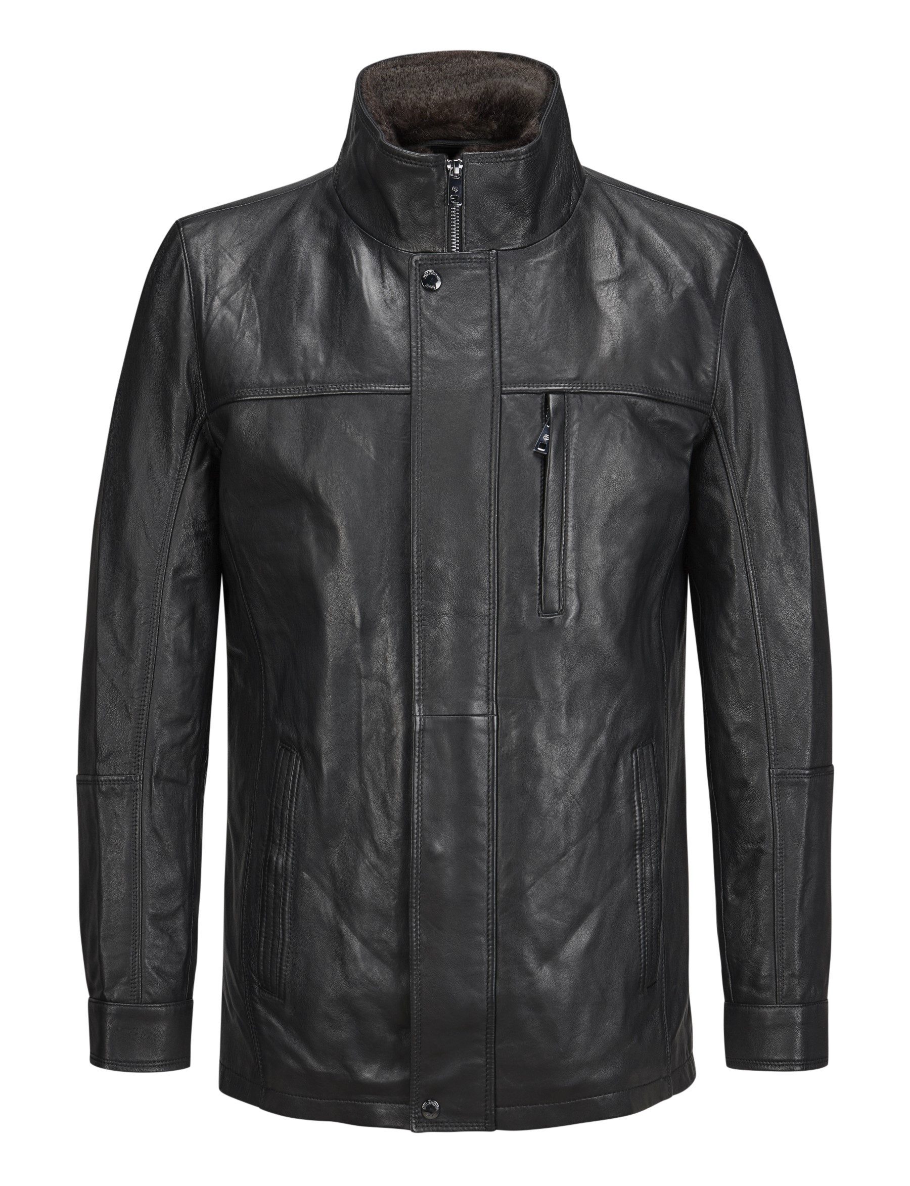Milestone Lederjacke MSBernardo mit abnehmbarem Windschutz günstig online kaufen
