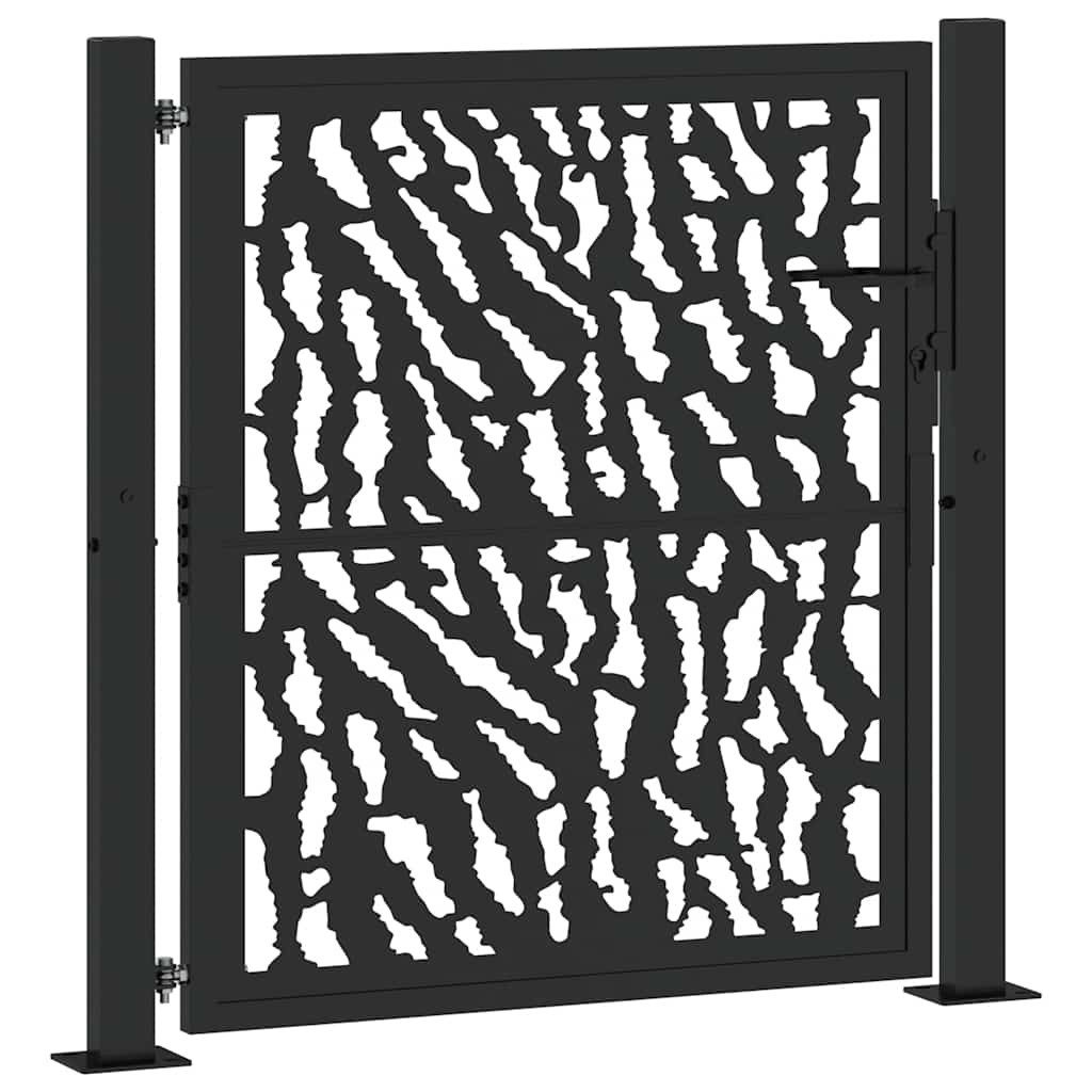 vidaXL Gartentor, Gartentor Schwarz 105x106 cm günstig online kaufen