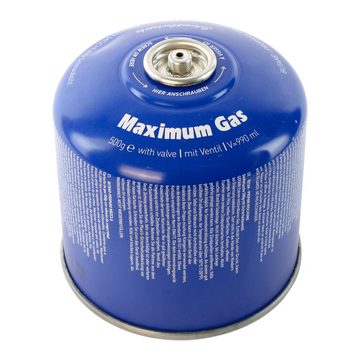 MaXimum Camping-Gas 2 x 500g Schraubkartusche: Sicher, vielseitig & einfach im Gebrauch, Schraubverschluss