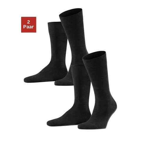 FALKE Businesssocken (2-Paar) mit Logo Einstrick