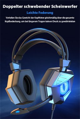 Bifurcation Kabelgebundenes Gaming-Headset mit Geräuschunterdrückung und Mikrofon Over-Ear-Kopfhörer