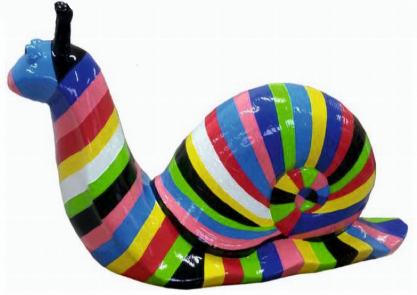 Walt-Deko Dekofigur Schnecke mit bunten Streifen 100cm breit Dekorationsfigur/Werbefigur -