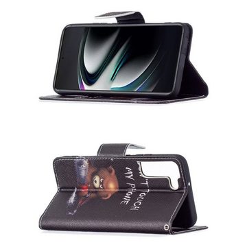 CoverKingz Handyhülle Hülle für Samsung Galaxy S22+ (Plus) Handyhülle Flip Case Cover 16,76 cm (6,6 Zoll), Handyhülle Klapphülle Schutzhülle Tasche Bookcover Bär