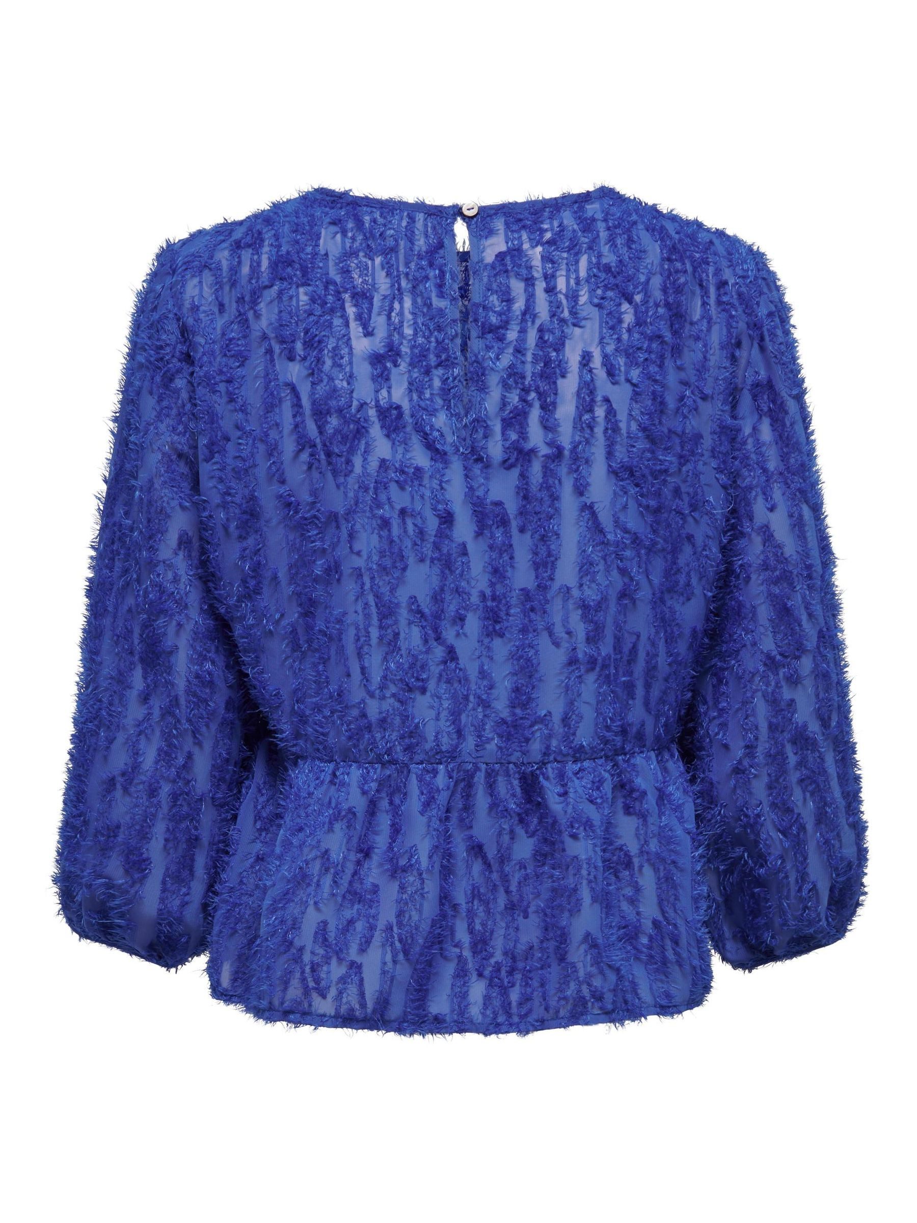 JACQUELINE de YONG Blusenshirt Elegante 3/4 ASrm Mesh Blumen JDYKING JDYKING 3/4 TOP WVN