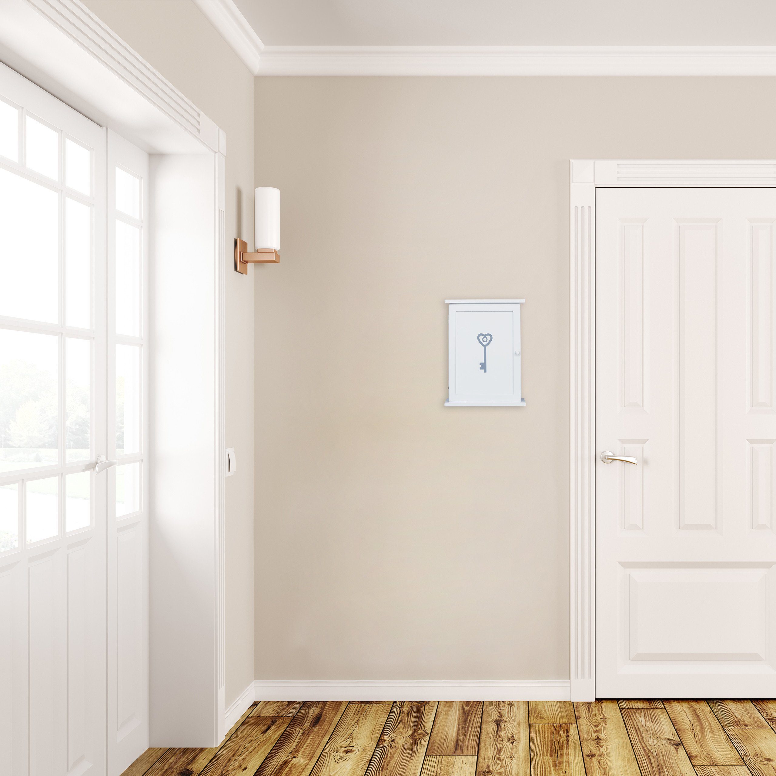 relaxdays Schlüsselkasten Holz mit Motiv, A günstig online kaufen