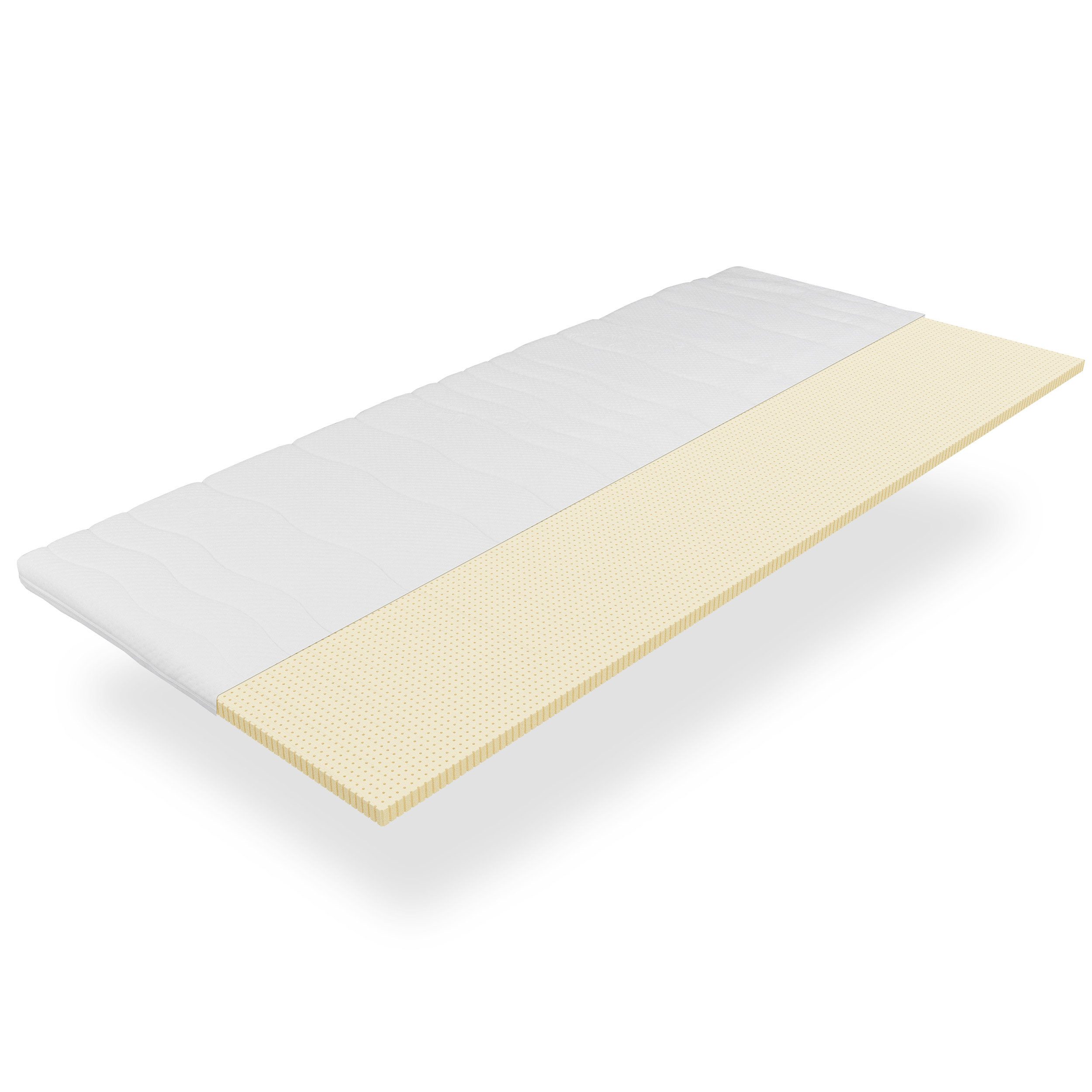 Beco, Topper Latex Plus Boxspring Upgrade für jedes Bett, 6 cm hoch, Latex, Latex-Topper, Maximale Druckentlastung durch Latex-Schicht
