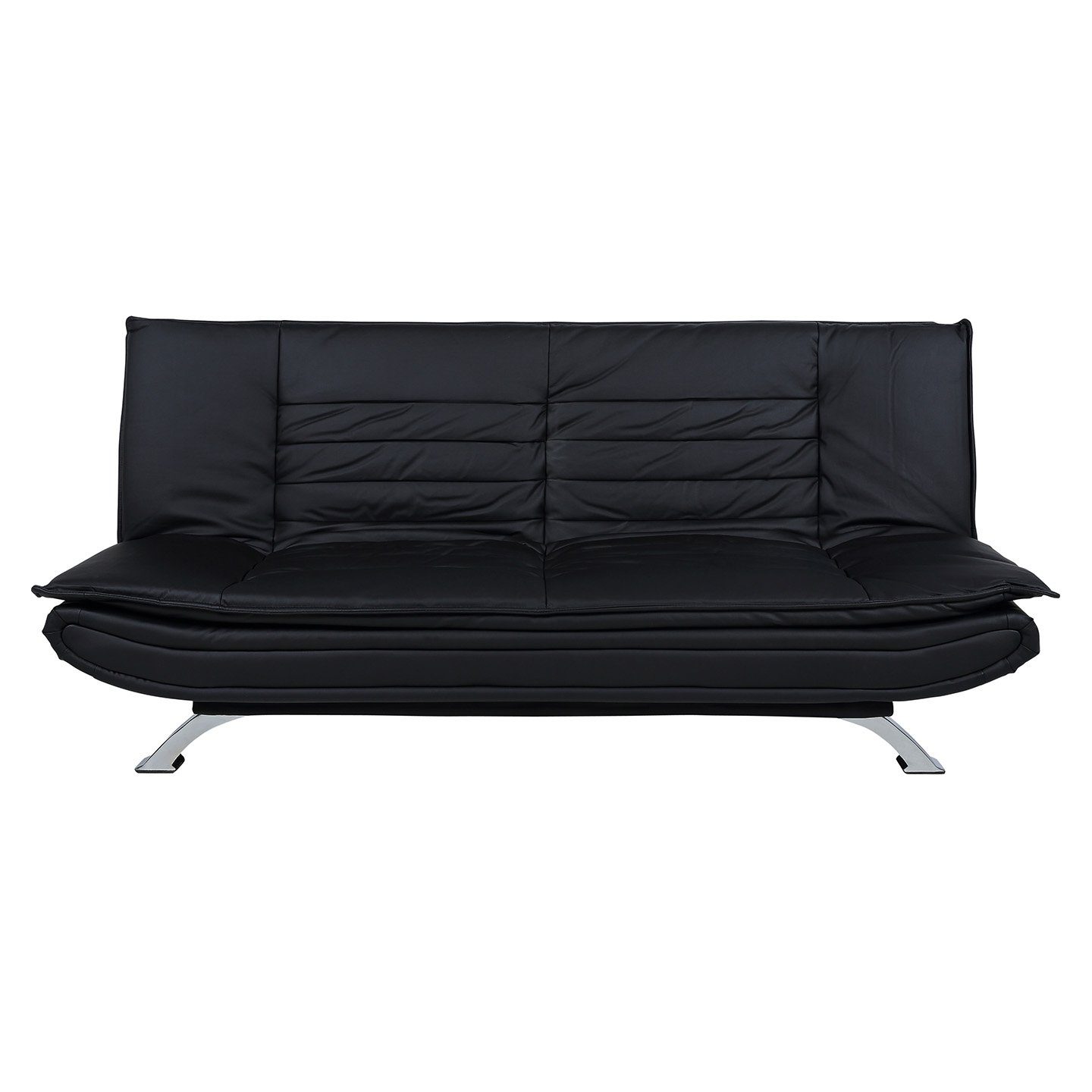 ebuy24 Schlafsofa Fanny Schlafsofa in schwarz. Kunstleder