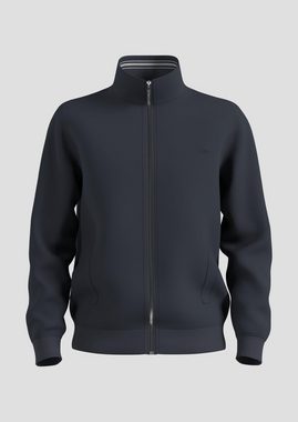 s.Oliver Allwetterjacke Sweatshirt-Jacke mit Stehkragen Logo, Streifen-Detail