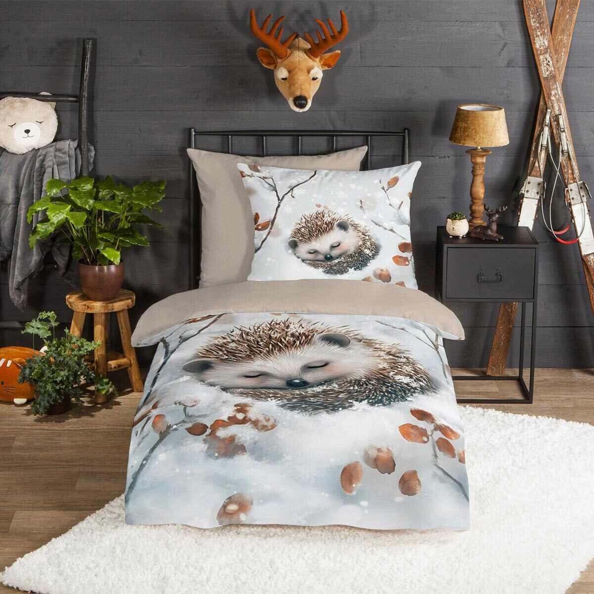 TRAUMSCHLAF Bettwäsche Igel, Flanell, 2 teilig, besonders weich und warm günstig online kaufen