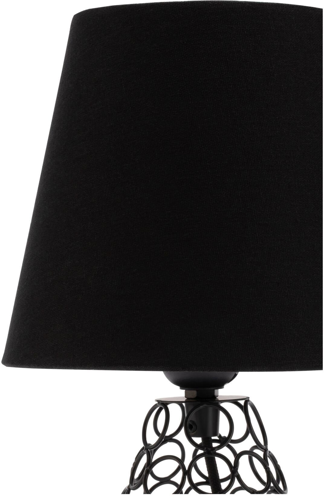 Tischleuchte ohne Pauleen Brilliance Ein-/Ausschalter, Black Stoff/Metall, max20W E27 230V Leuchtmittel, Schwarz