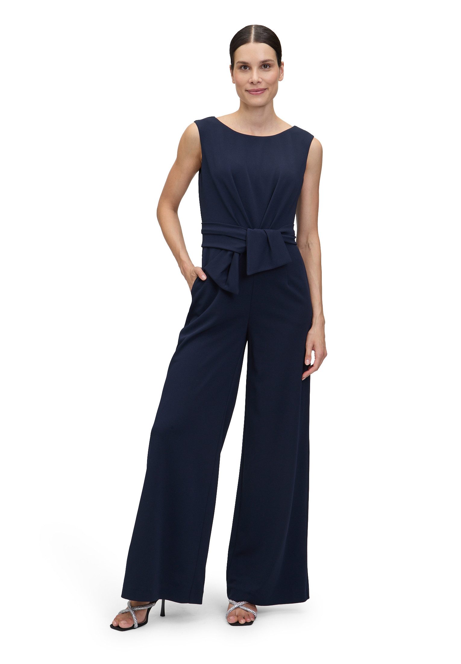 Vera Mont Overall Damen mit weitem Bein (1-tlg) Bunddetail günstig online kaufen