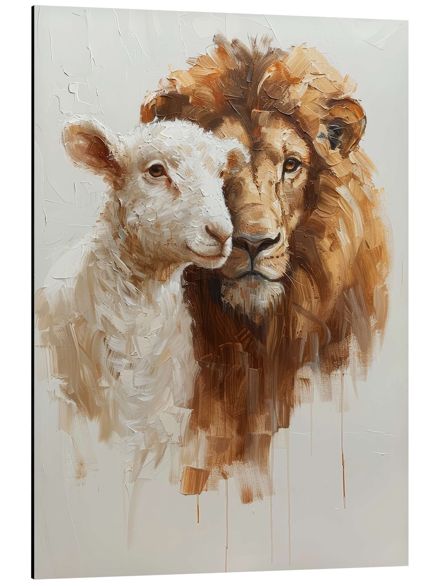 Posterlounge Wandbild Löwe und Lamm, DejaReve, günstig online kaufen