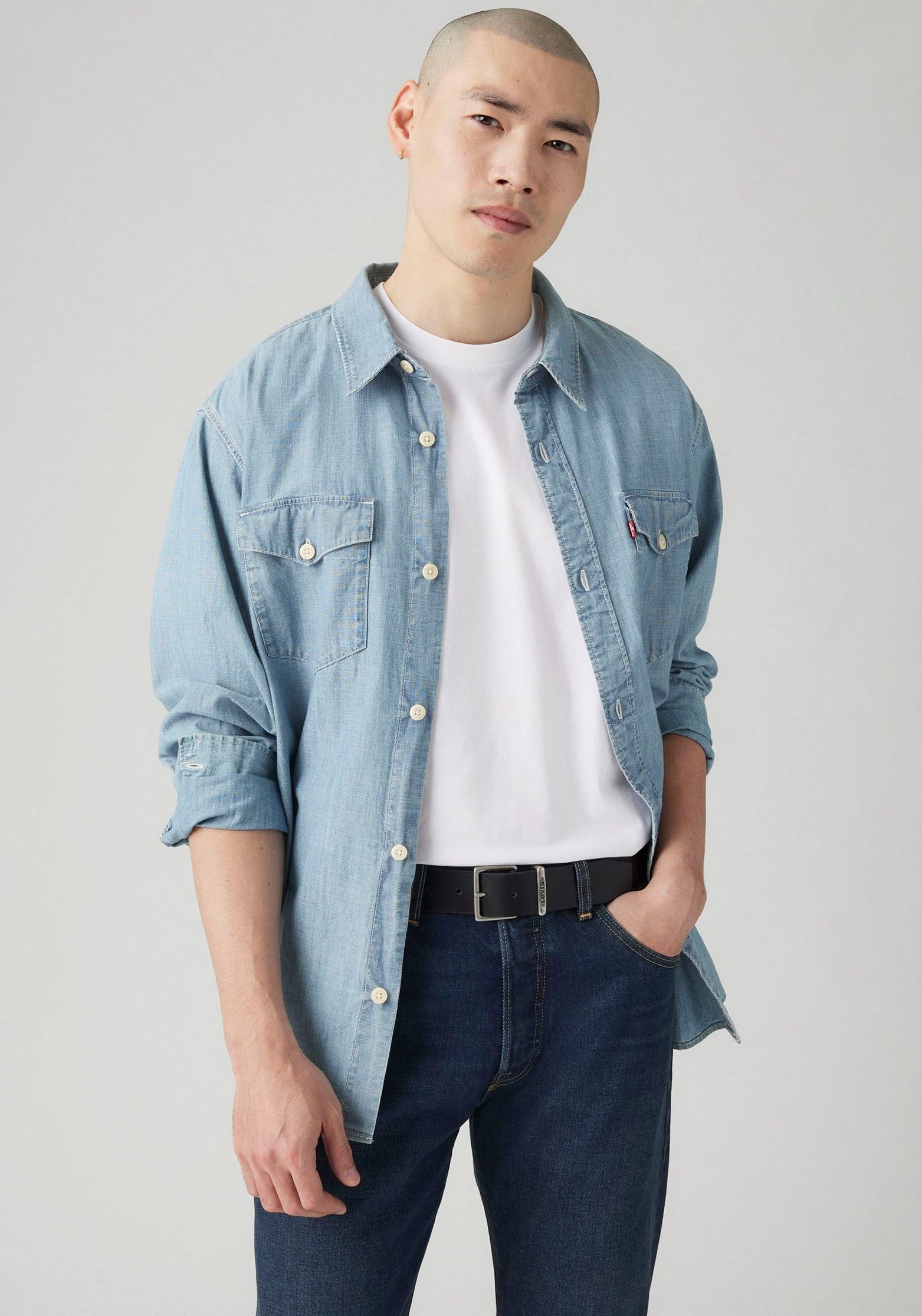 Levi's® Ledergürtel FLAT KEEPER BELT mit Metallschnalle günstig online kaufen