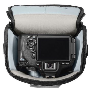 Hama Kameratasche Kamera-Tasche Colt 110 Trinidad Universal Hülle Grau, Case Schultergurt Tragegriff Zubehör-Fächer Digitalkamera Systemkamera