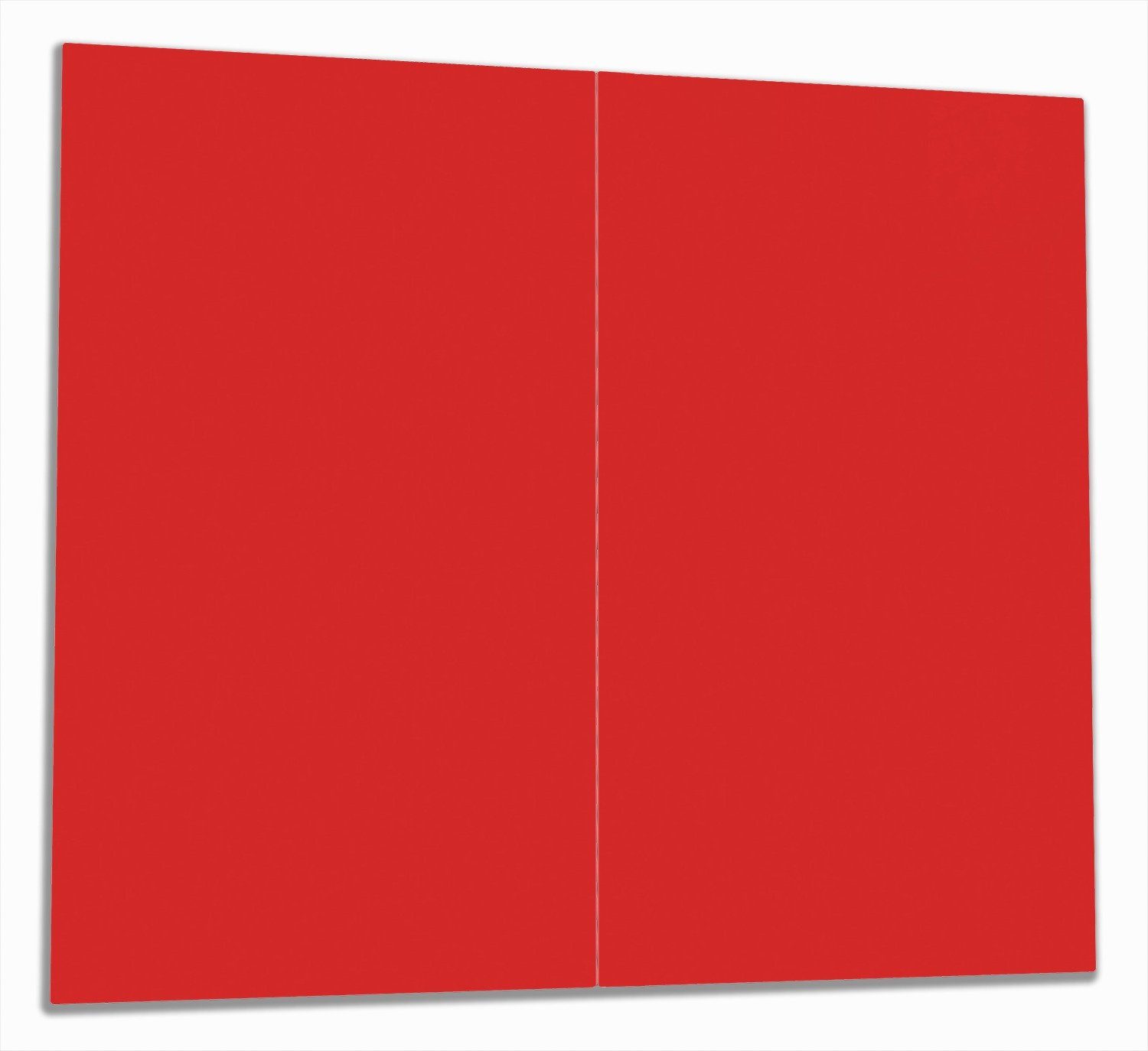 Wallario Herd-Abdeckplatte Rot, ESG-Sicherheitsglas, (Glasplatte, 2 tlg., inkl. 5mm Noppen), verschiedene Größen