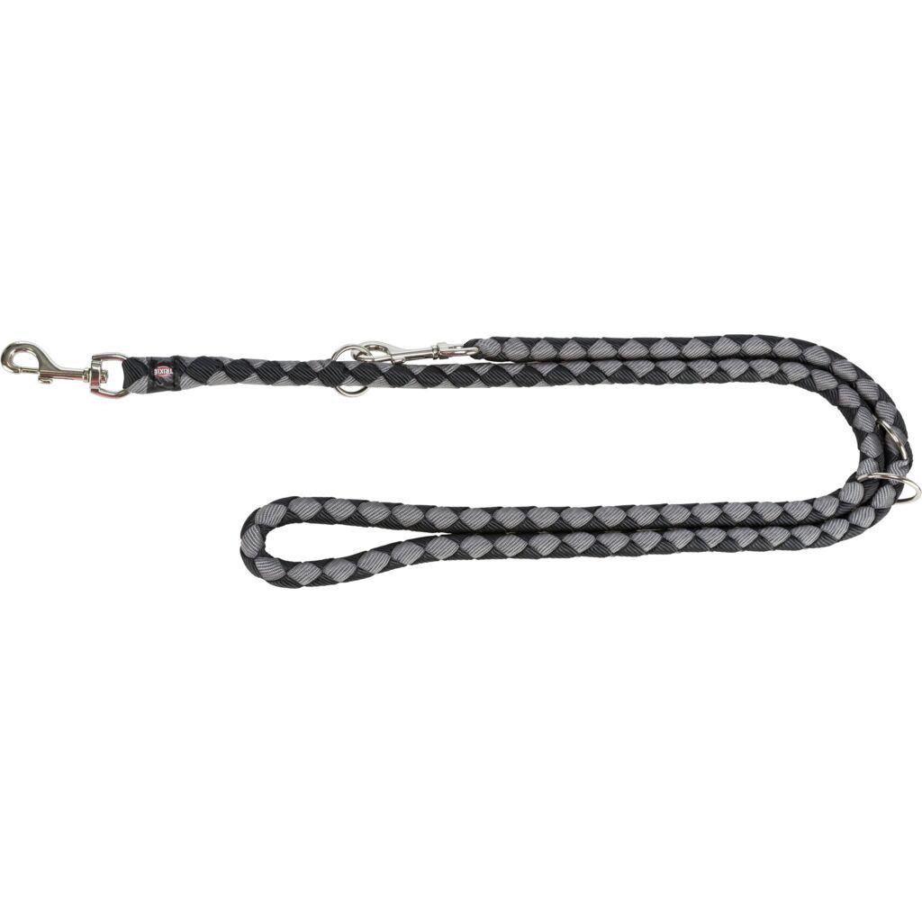 TRIXIE Hundeleine Cavo Verlängerungsleine - schwarz/grafit - 2,00 m/ø 18 mm, Gurtband