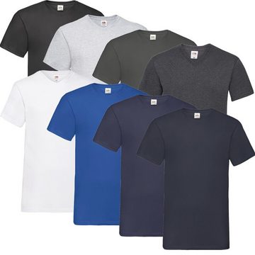 Fruit of the Loom T-Shirt Herren 6er V-Neck T-Shirt M L XL XXL 3XL 4XL 5XL Farbsets (6er-Sets)