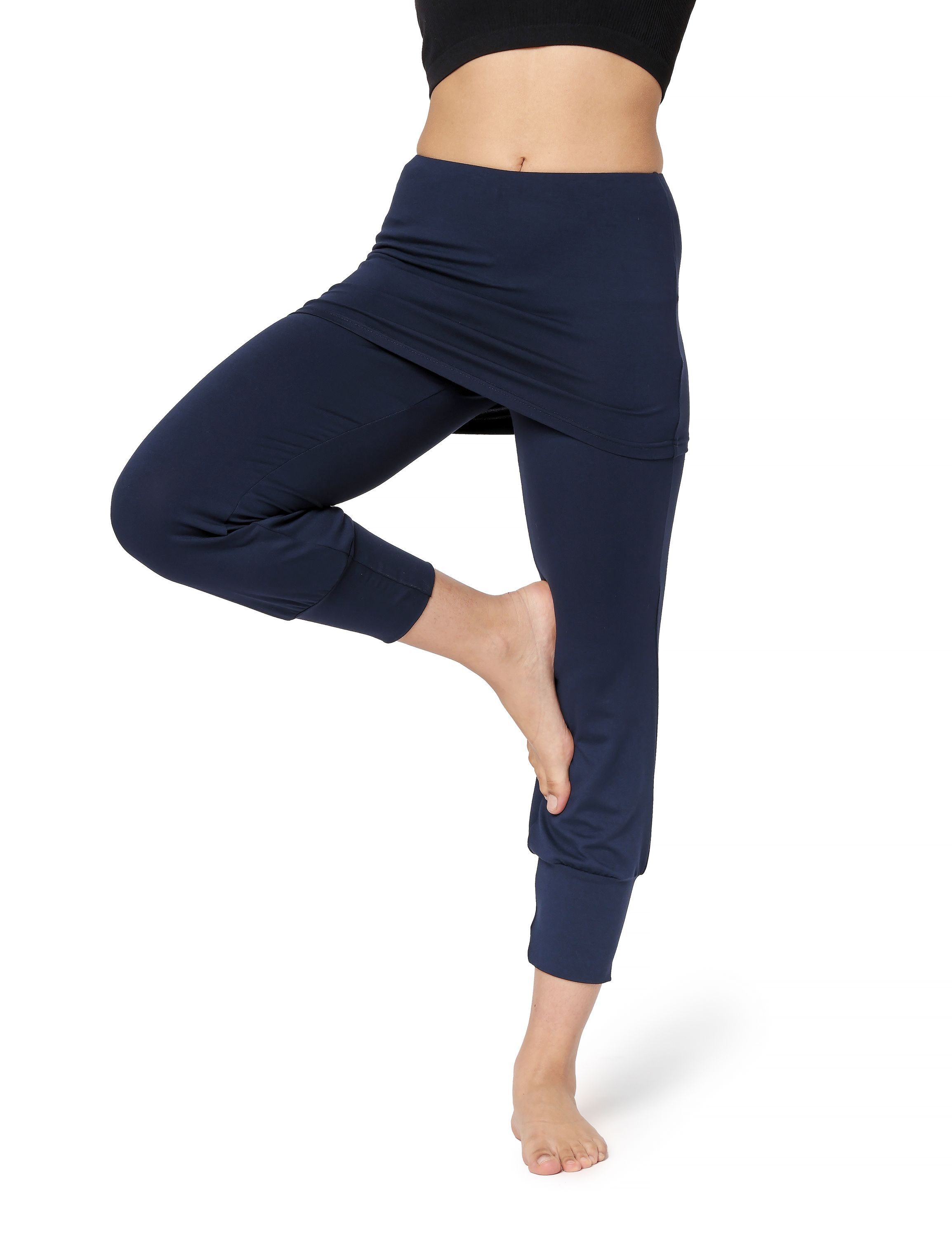 Leggings Yoga Leggings Damen Yogahose mit Rock 3/4 BLV50-276