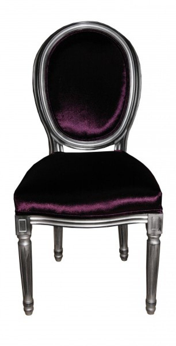 - Stuhl Esszimmerstuhl Padrino - Luxus Lila Esszimmer Qualität Barock Designer Casa Stuhl