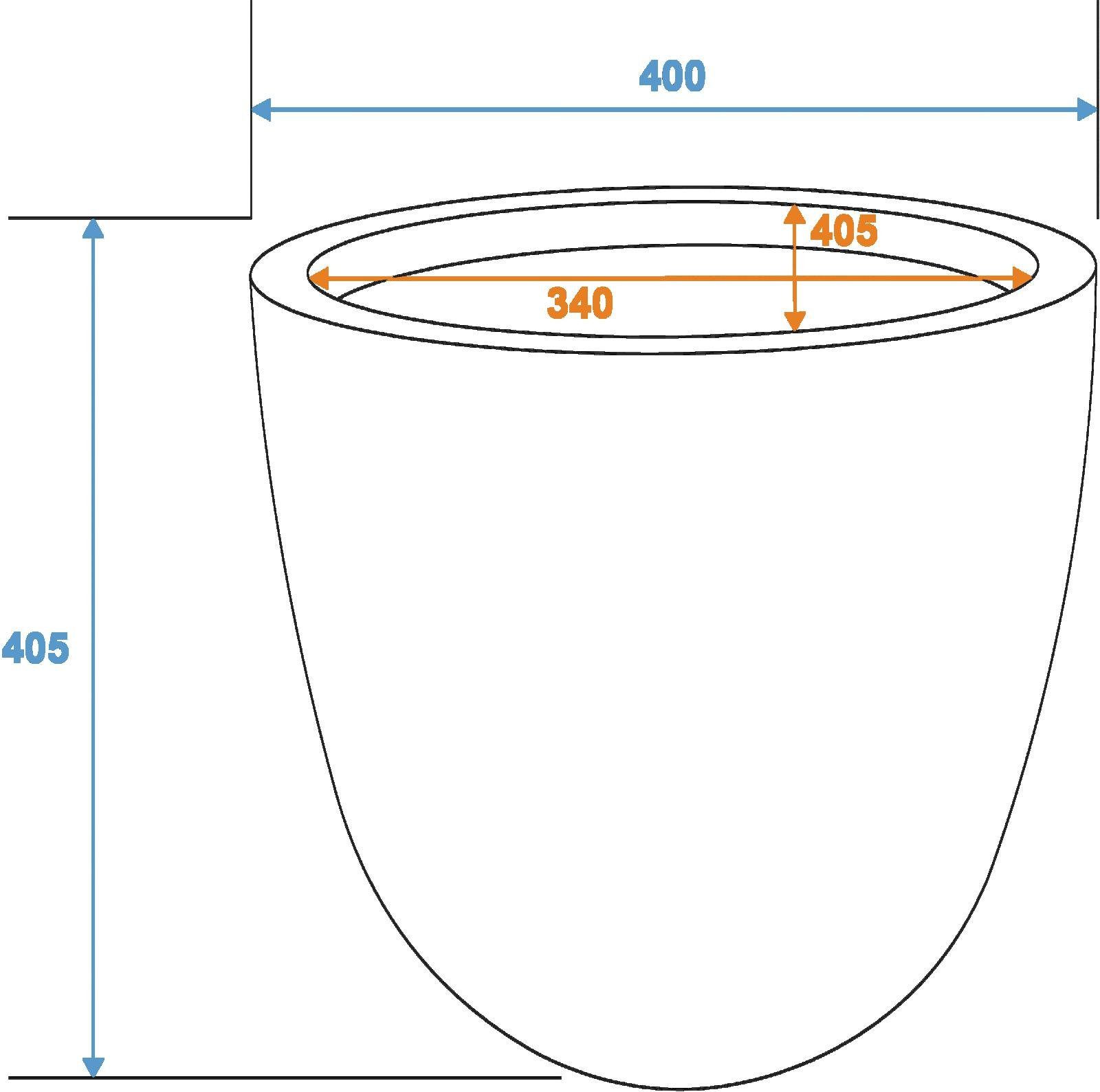 EUROPALMS Übertopf Terracotta-Optik 40x40cm