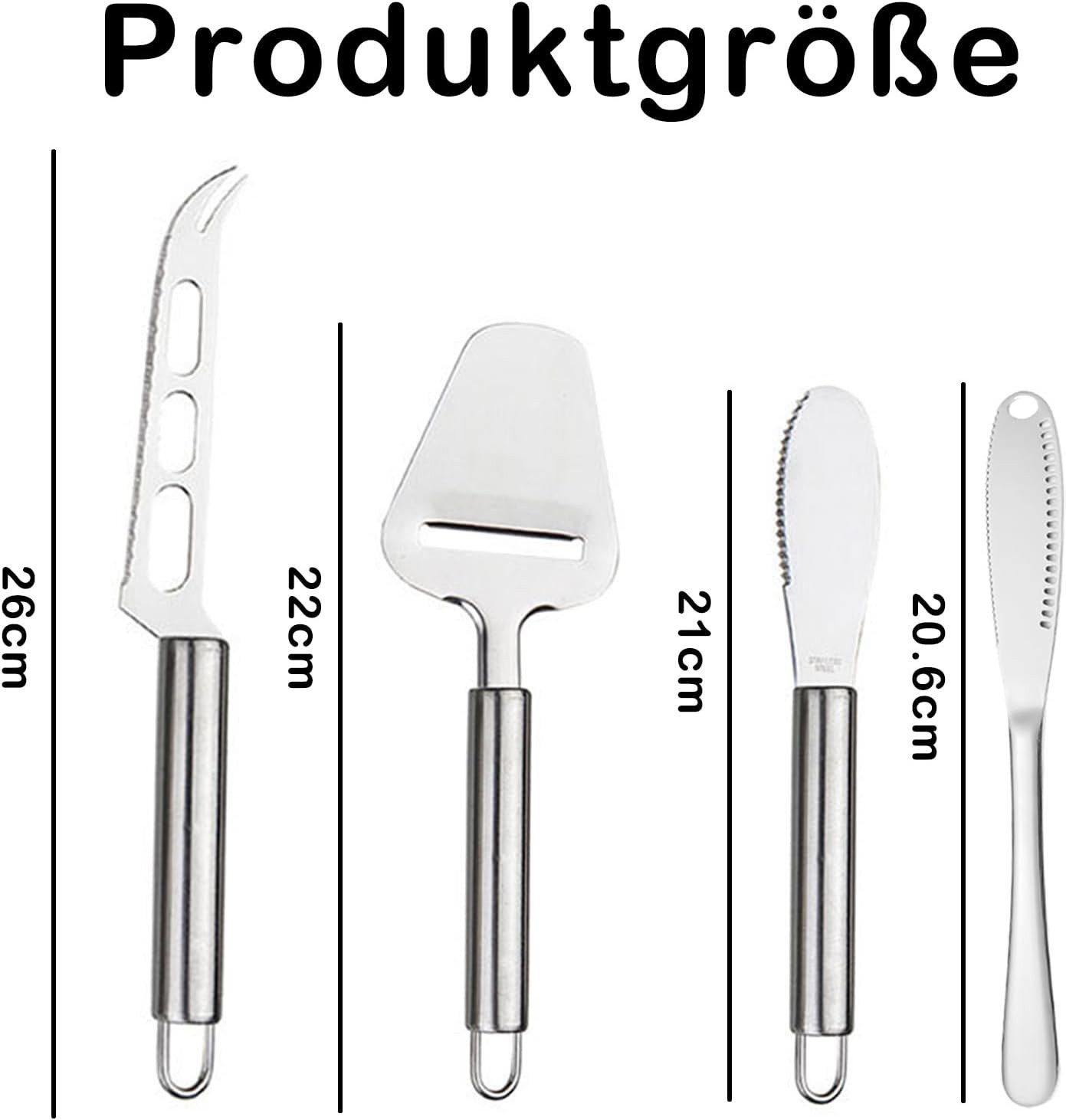FELIXLEO Gemüseschneider Käsehobel Set 4 Stück Käsemesser Käseschneider Käsewerkzeug