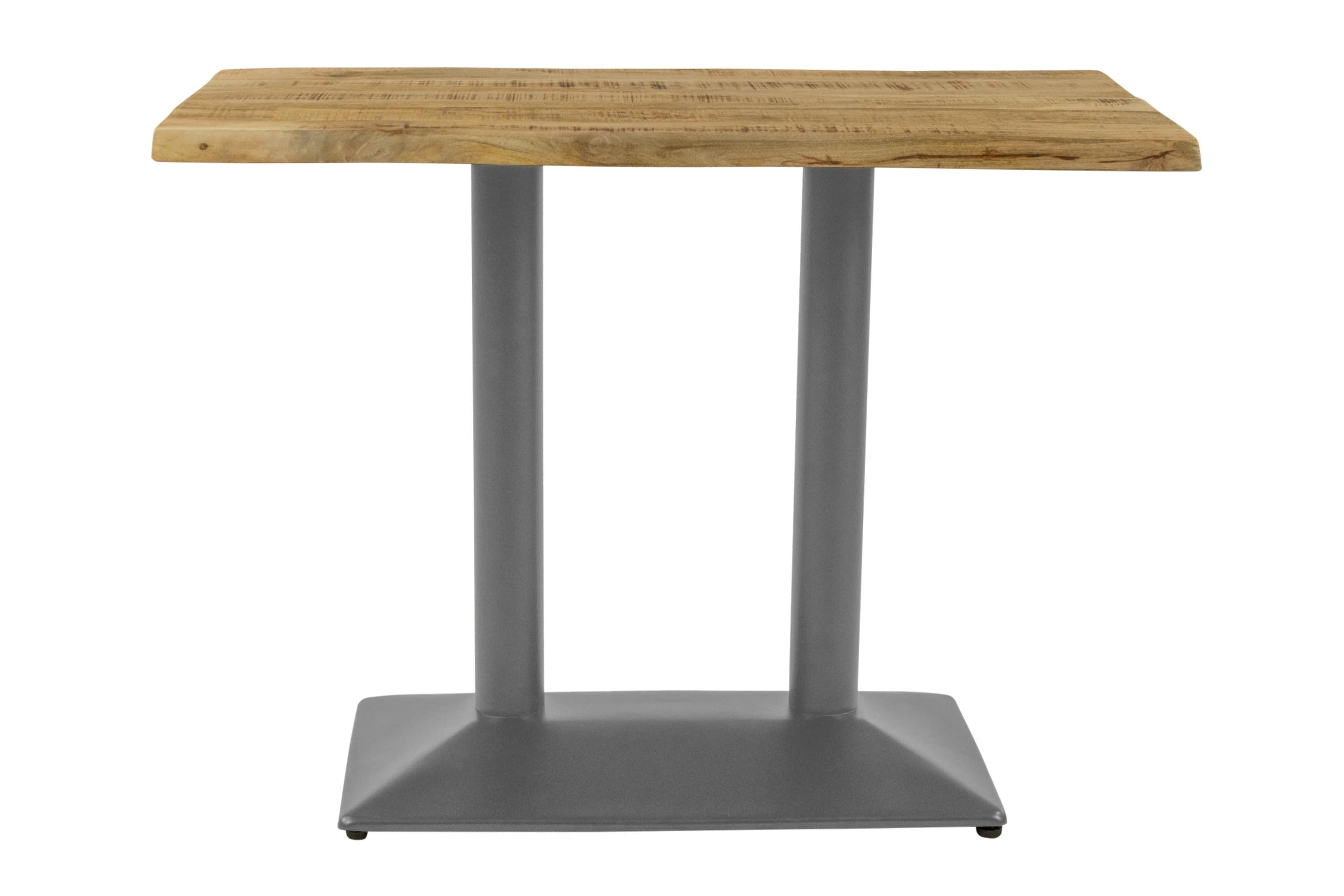 SAM® Bistrotisch Isola, Akazien- oder Mangoholz, Baumkante, Säulengestell aus Metall