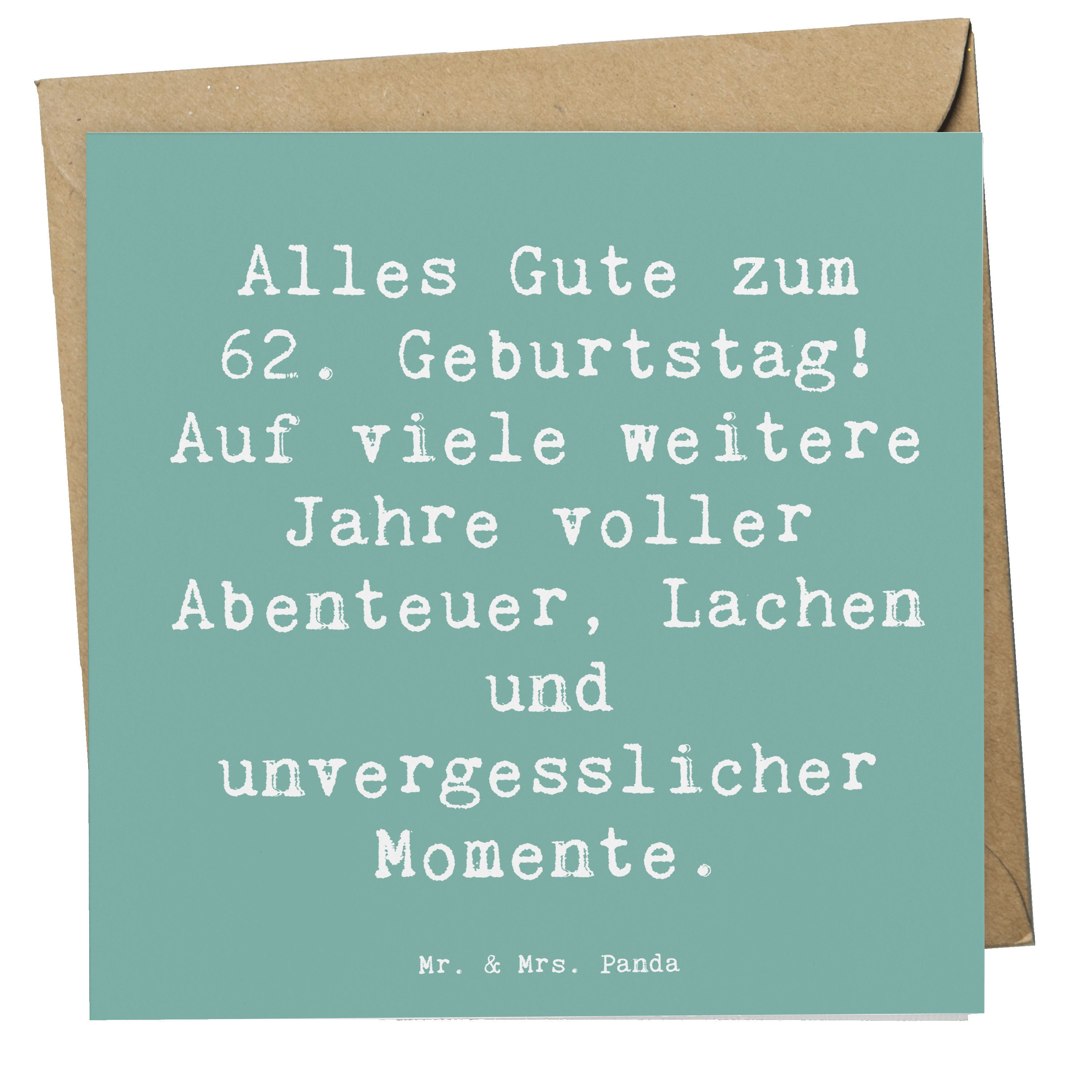 Grußkarte Spruch 62. Geburtstag - Meeresbrise - Geschenk, Glückwünsche, Geburts