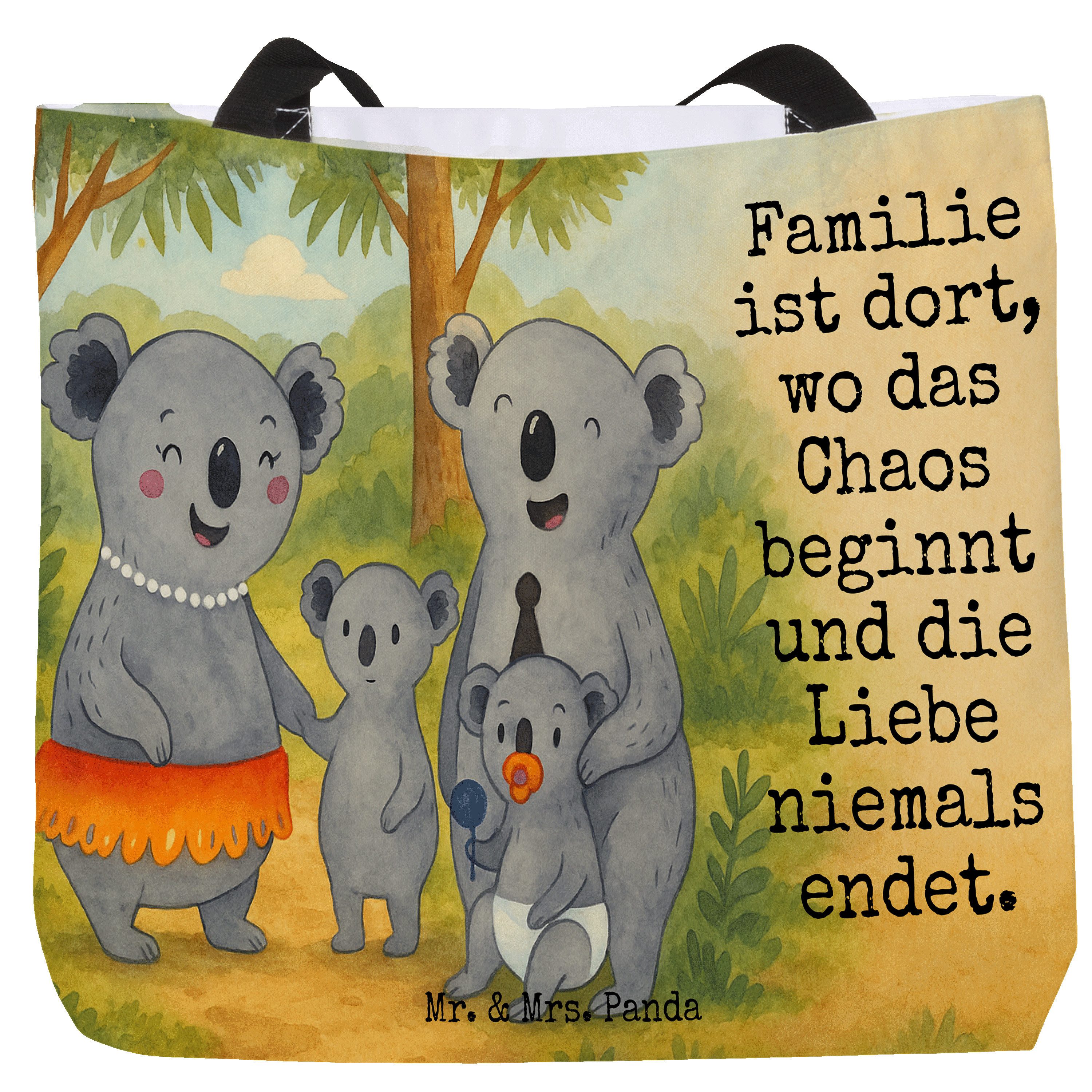 Shopper Koala Familie Design, Tote Bag, Weiß, Bag, Kinder, Muttertag, Schulta