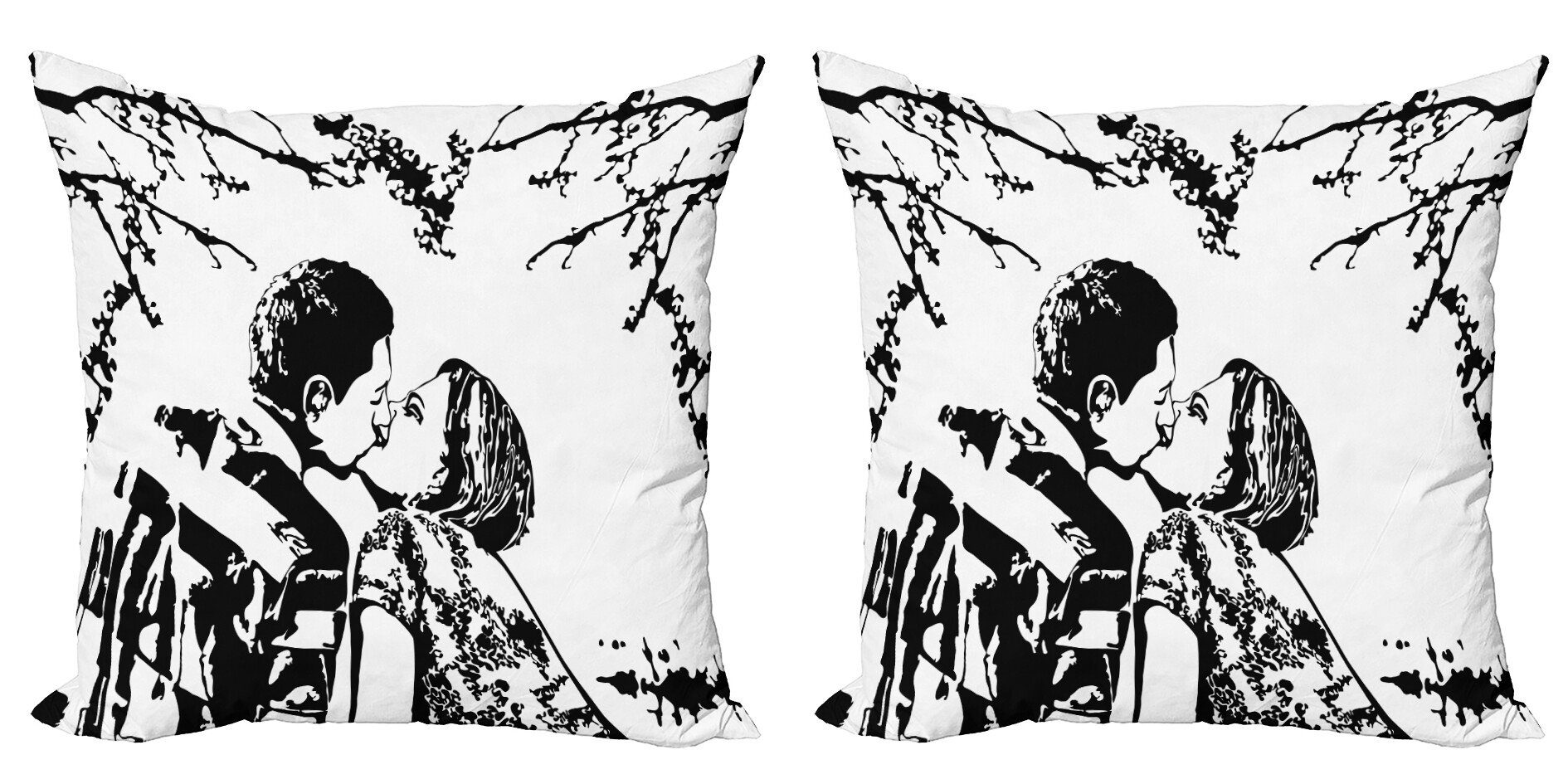 Modern Abakuhaus Paare Doppelseitiger drucken Digitaldruck, Stück), der Accent Kissenbezüge küssen in Liebe Junge (2