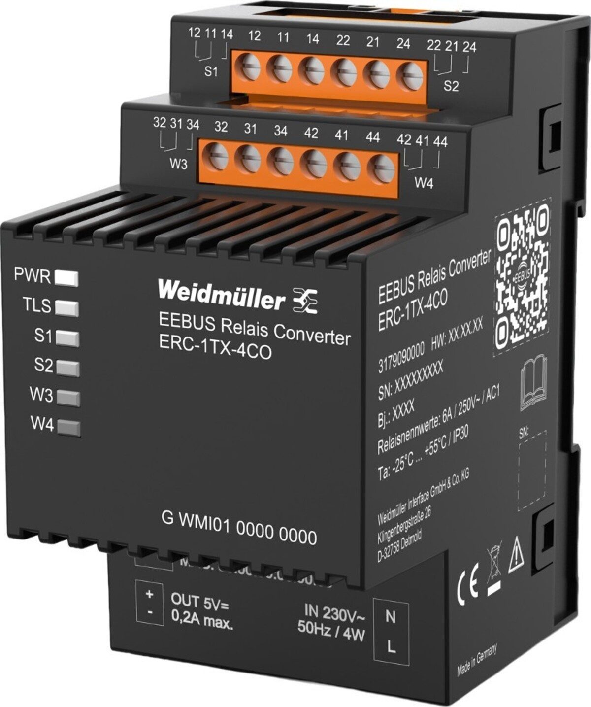 Weidmüller Elektroauto-Ladestation Weidmüller Relaiswandler ERC-1TX-4CO