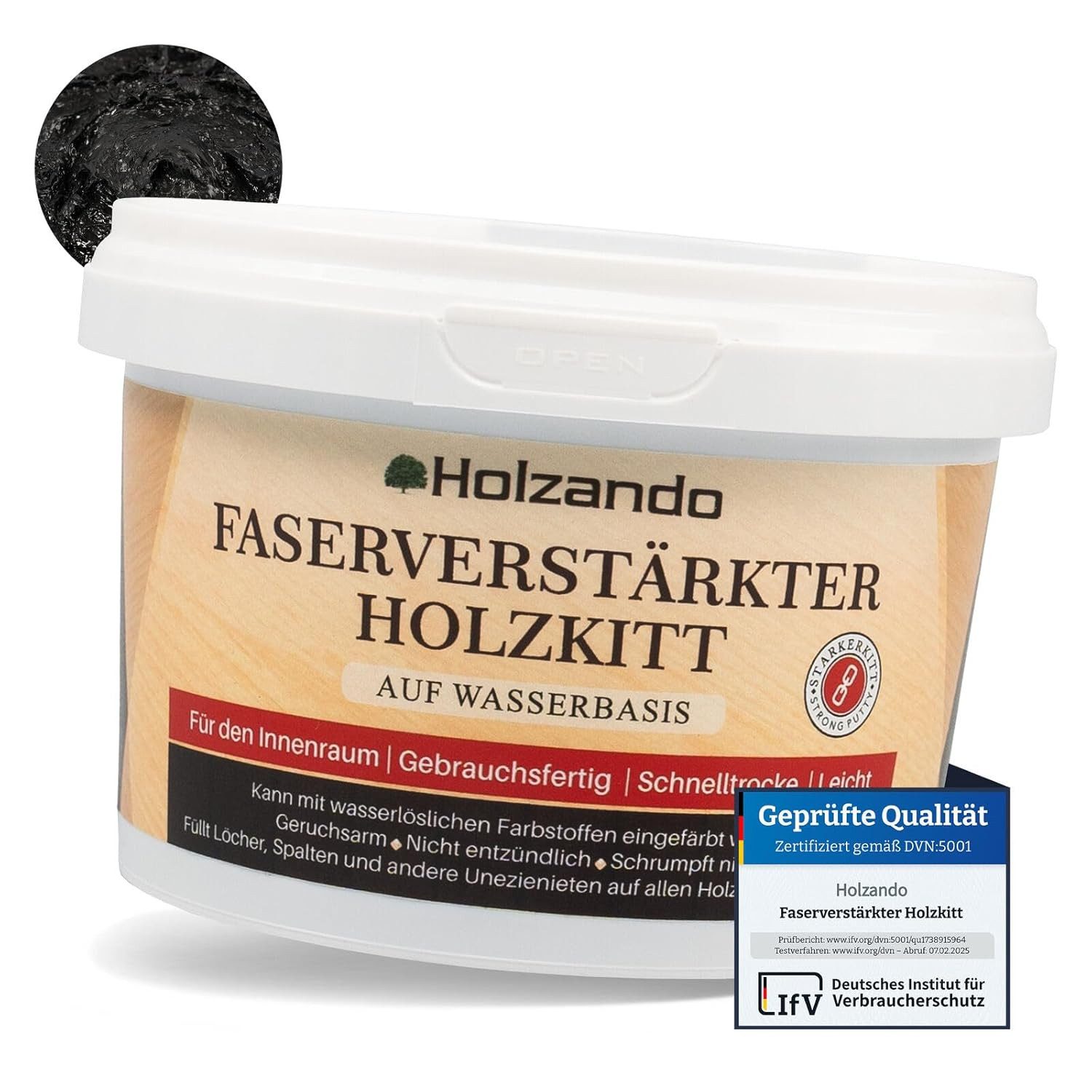 HOLZANDO Fertigspachtel Holzkitt, Faserverstärkt, Gebrauchsfrtig günstig online kaufen