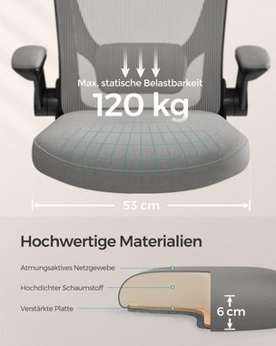 SONGMICS Bürostuhl, Schreibtischstuhl, atmungsaktive Netzbespannung