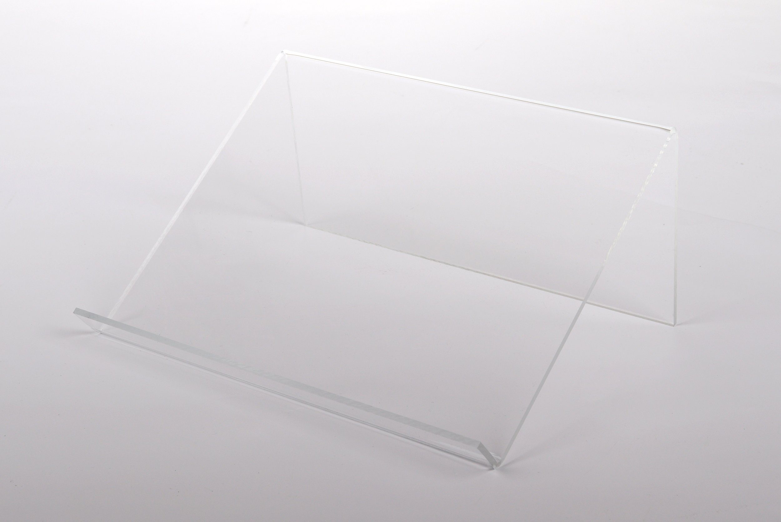 queence Buchstütze Lesehilfe - Buchständer - Tablet-Stütze - Warenstütze - Acrylhalter (1 St), 30x24x13 cm aus Acrylglas -