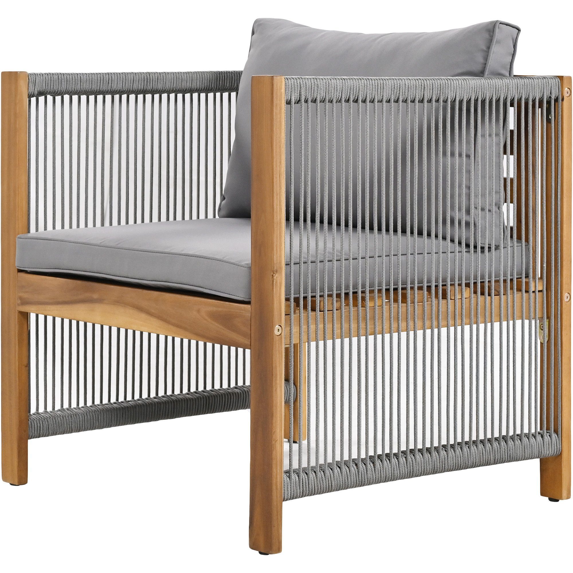 Gartenlounge-Set, (Gartenmöbel Set, 4-tlg), Sitzgruppe für 4 Personen, mit bequemem Kissen