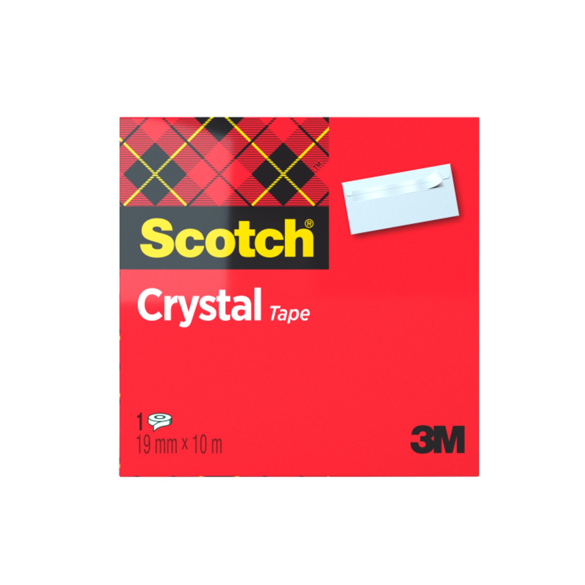 Klebestreifen Scotch Klebefilm Crystal Clear 19mmx10m Nr. C6001910, hochtransparent