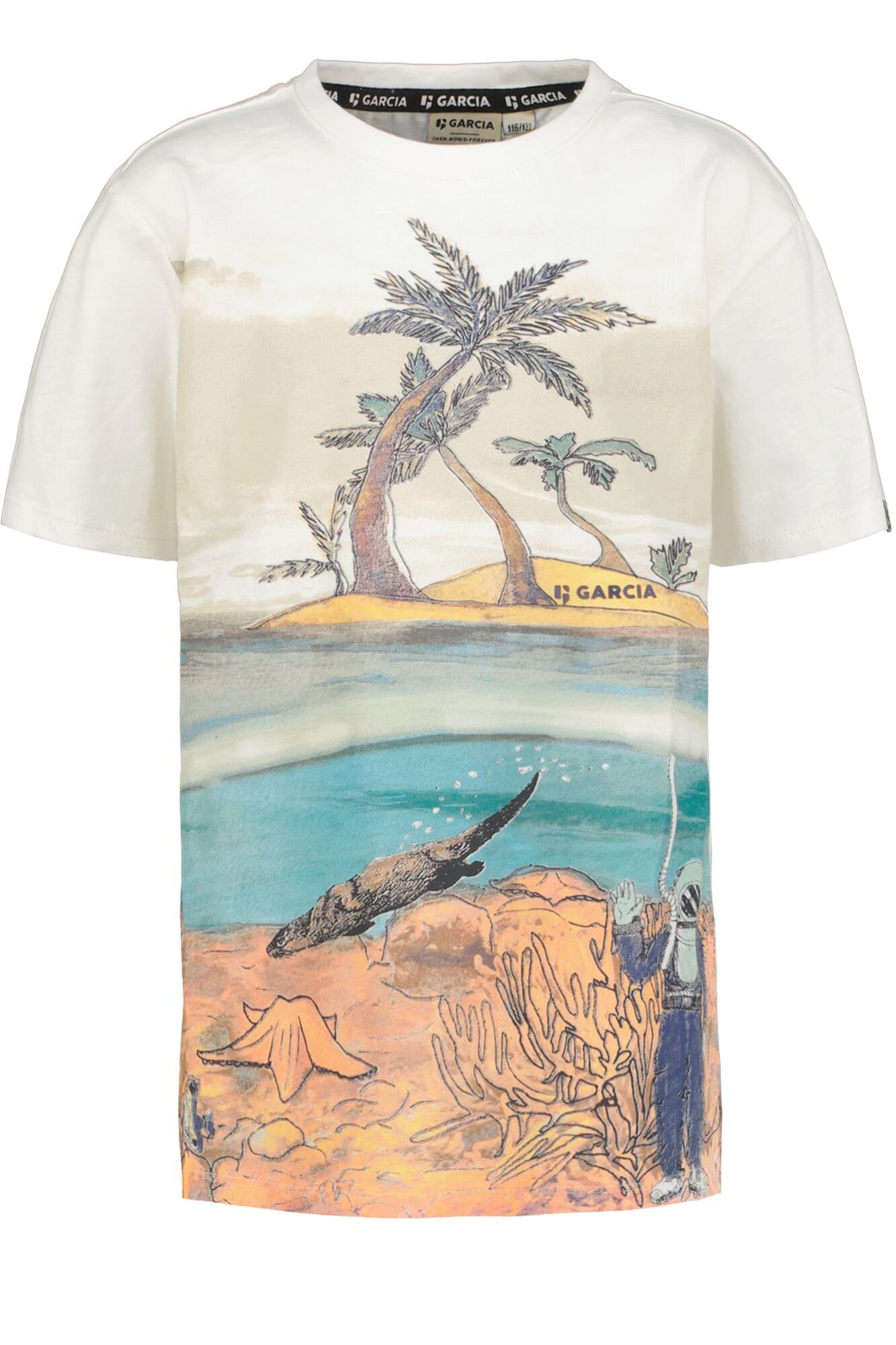 Garcia T-Shirt mit Palmenprint