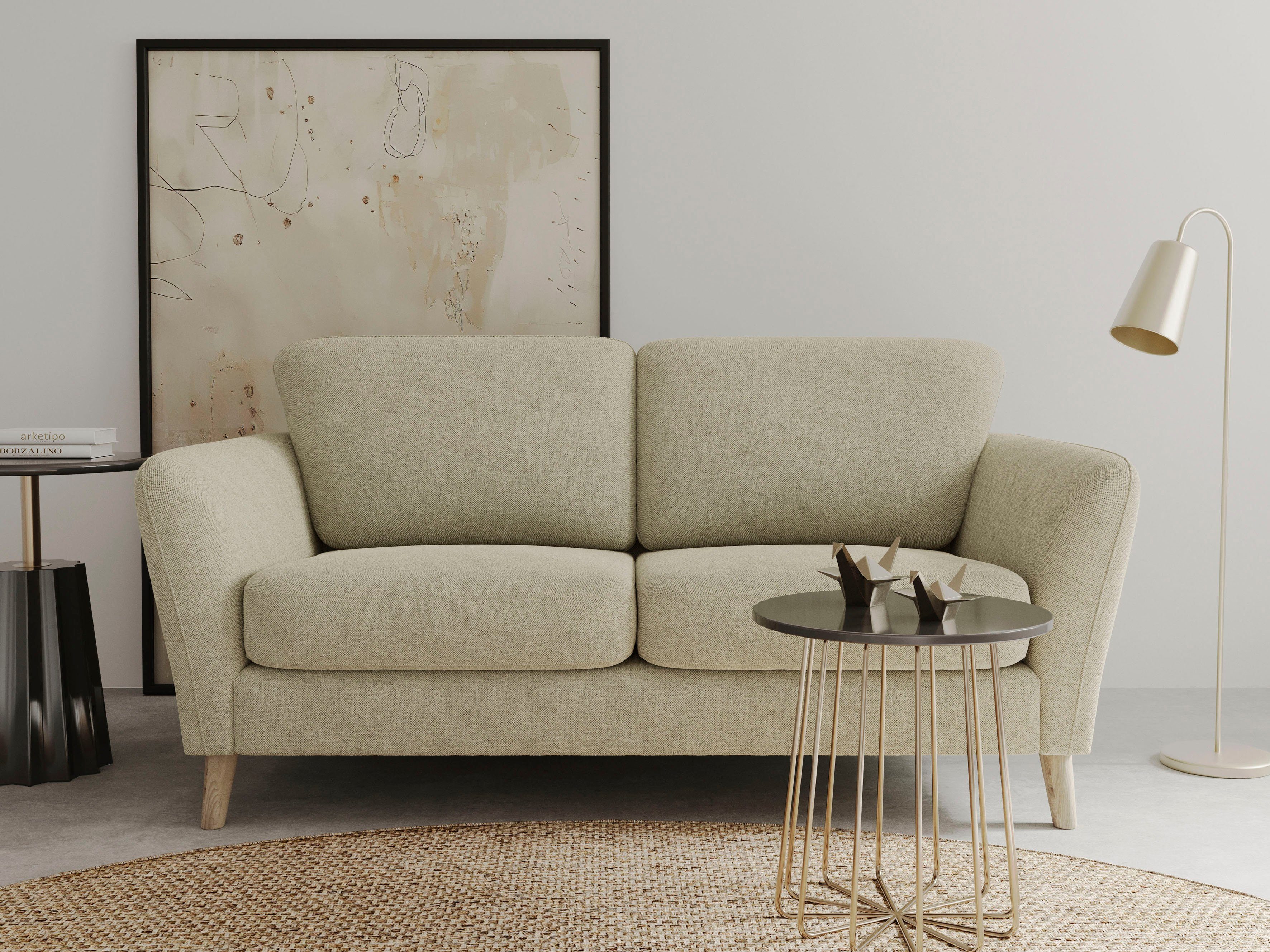 Home affaire 2-Sitzer "MARSEILLE Kompaktsofa 170 cm, Cord, Flachgewebe, Str günstig online kaufen