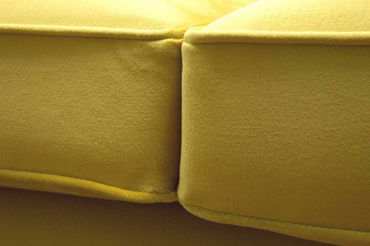 JVmoebel Sofa Textil 3 Sofa, Couch Europe 230cm Stoff Gelb In Polster Made Design Sitzer