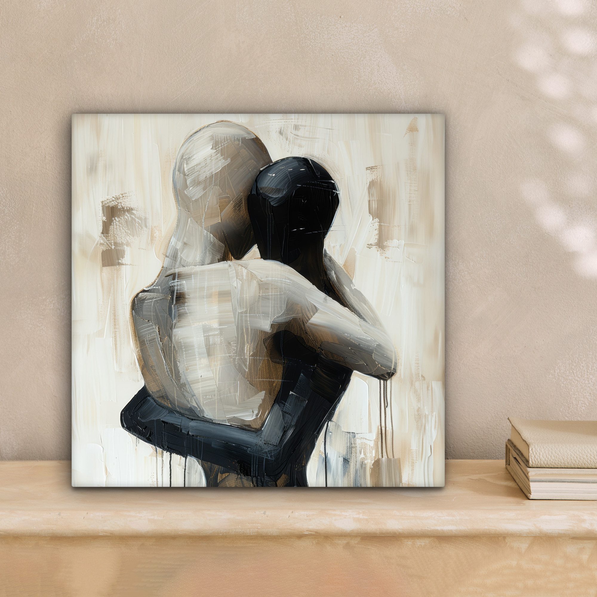 OneMillionCanvasses® Leinwandbild Abstrakt - Liebe - Schwarz und weiß - Mod günstig online kaufen