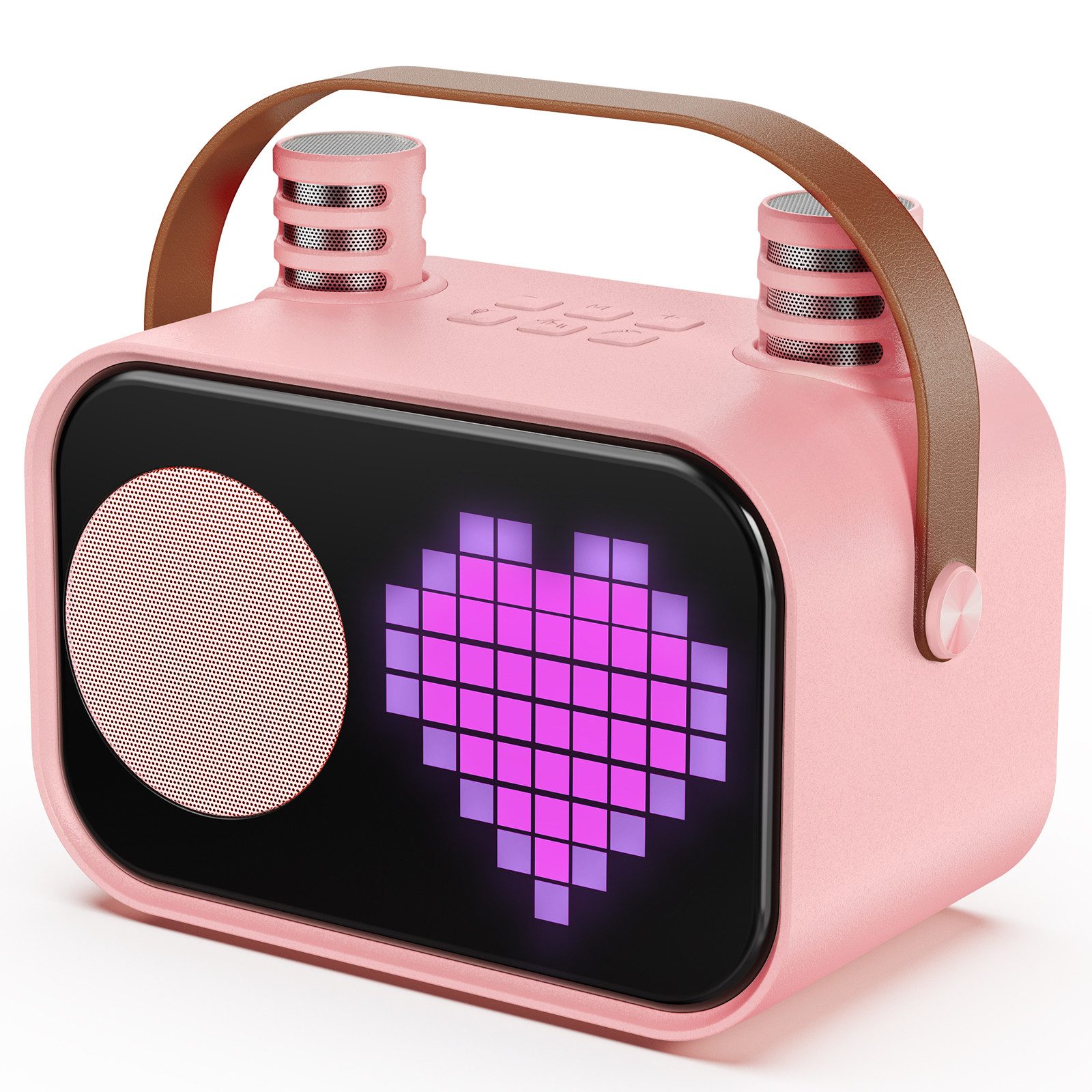 Tragbare Musikmaschine mit 2 Karaoke Mikrofonen Karaoke-Maschine
