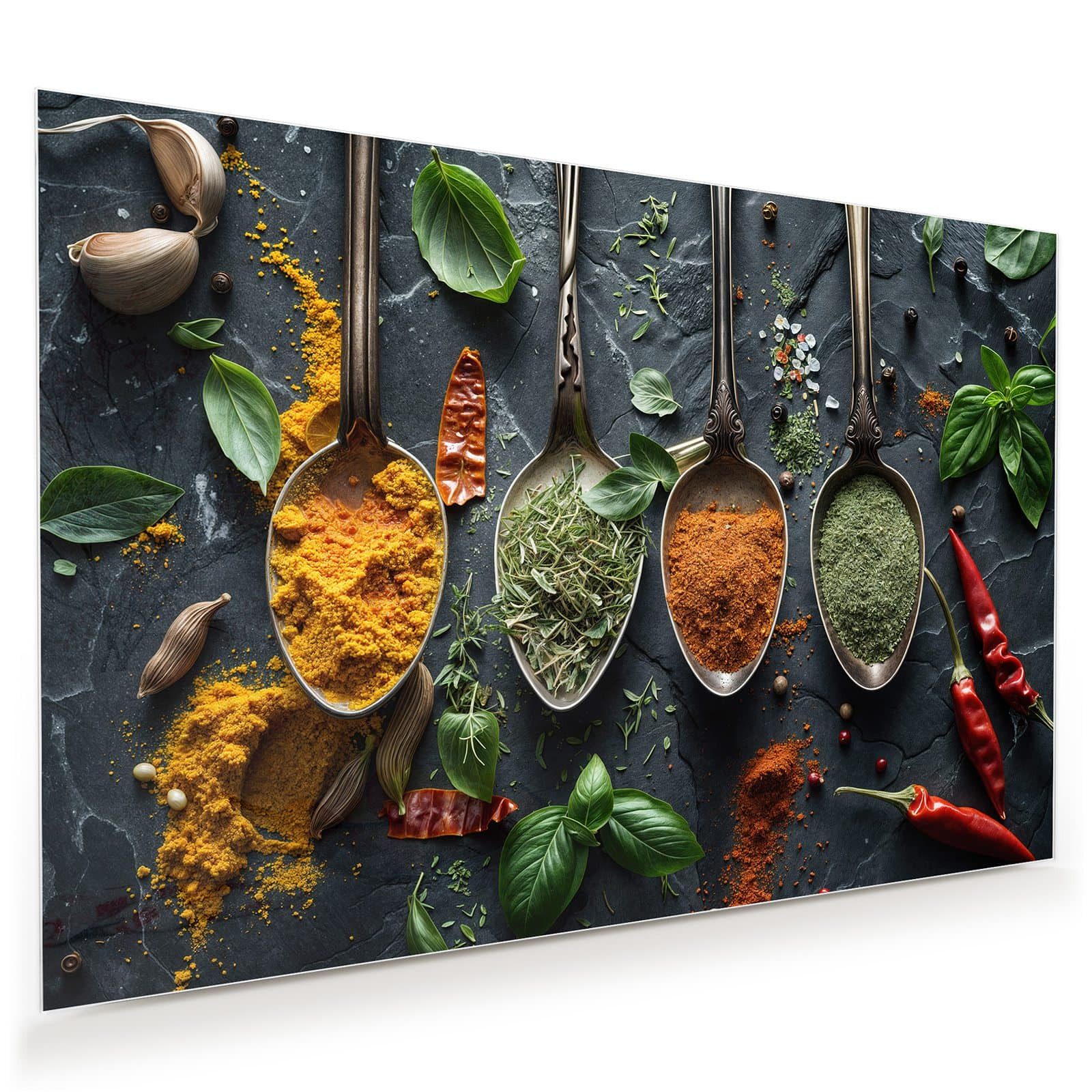 Primedeco Glasbild Wandbild Kräuter und Gewürze günstig online kaufen