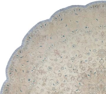 Orientteppich Perser - Täbriz - Royal rund - 285 x 285 cm - beige, morgenland, rund, Höhe: 7 mm, Wohnzimmer, Handgeknüpft, Einzelstück mit Zertifikat