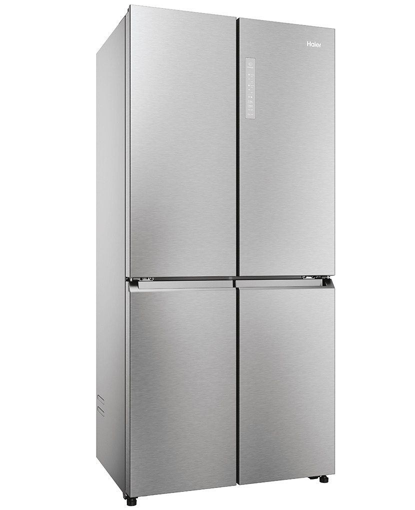 Haier Side-by-Side Edelstahlfront HCR7818DNMM, 181,5 cm hoch, 83,3 cm breit, Total No Frost, Holiday Modus, Türdisplay
